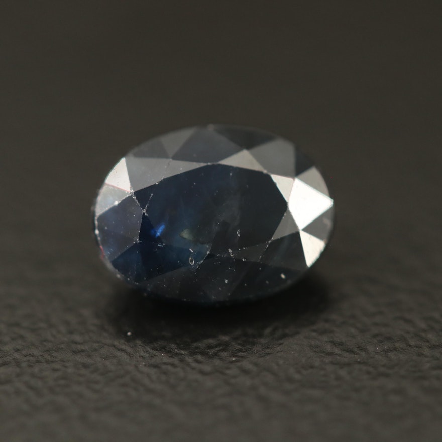 Loose 1.78 CT Oval Faceted Sapphire