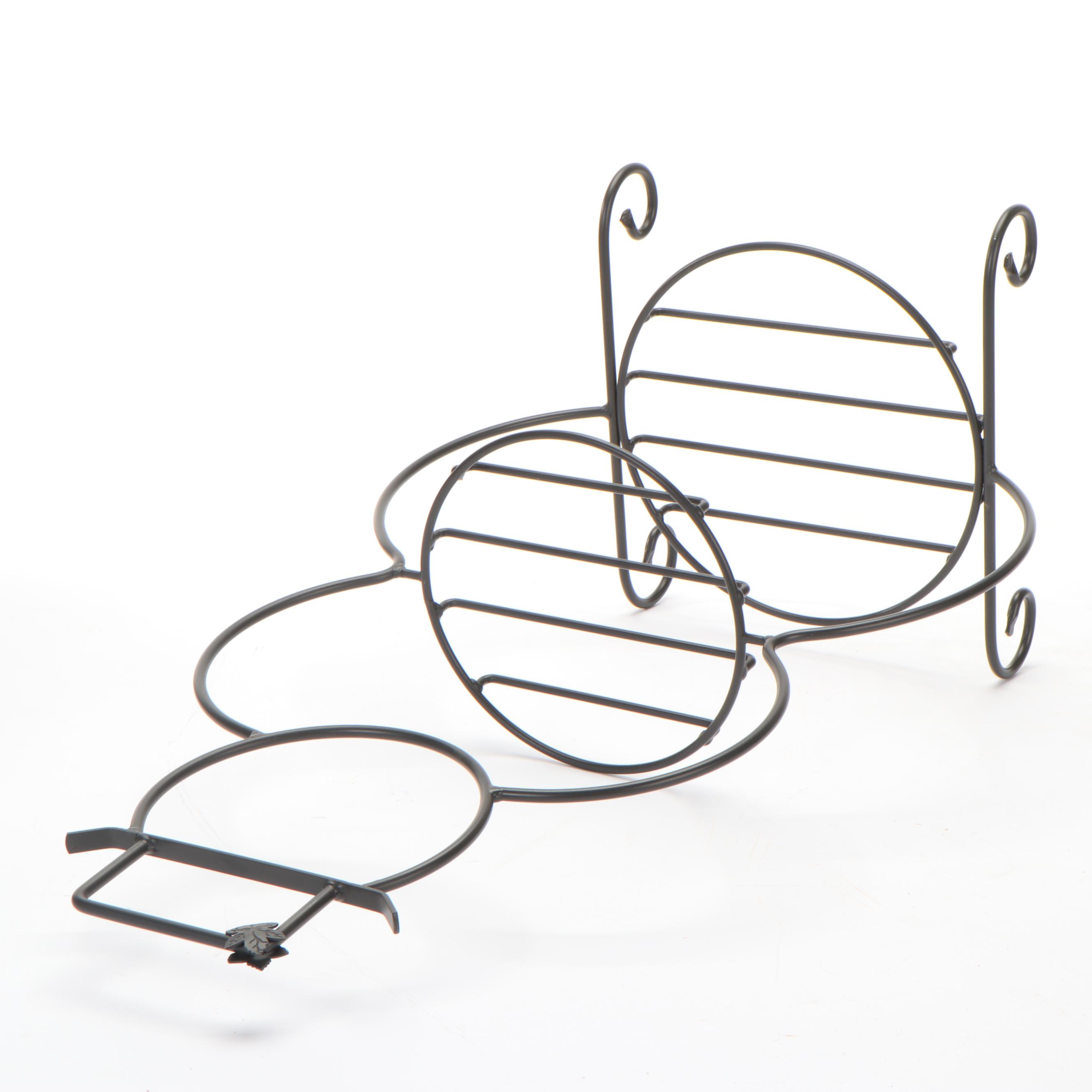 Longaberger Wrought Iron Frame Snowman Shaped Stand and Others