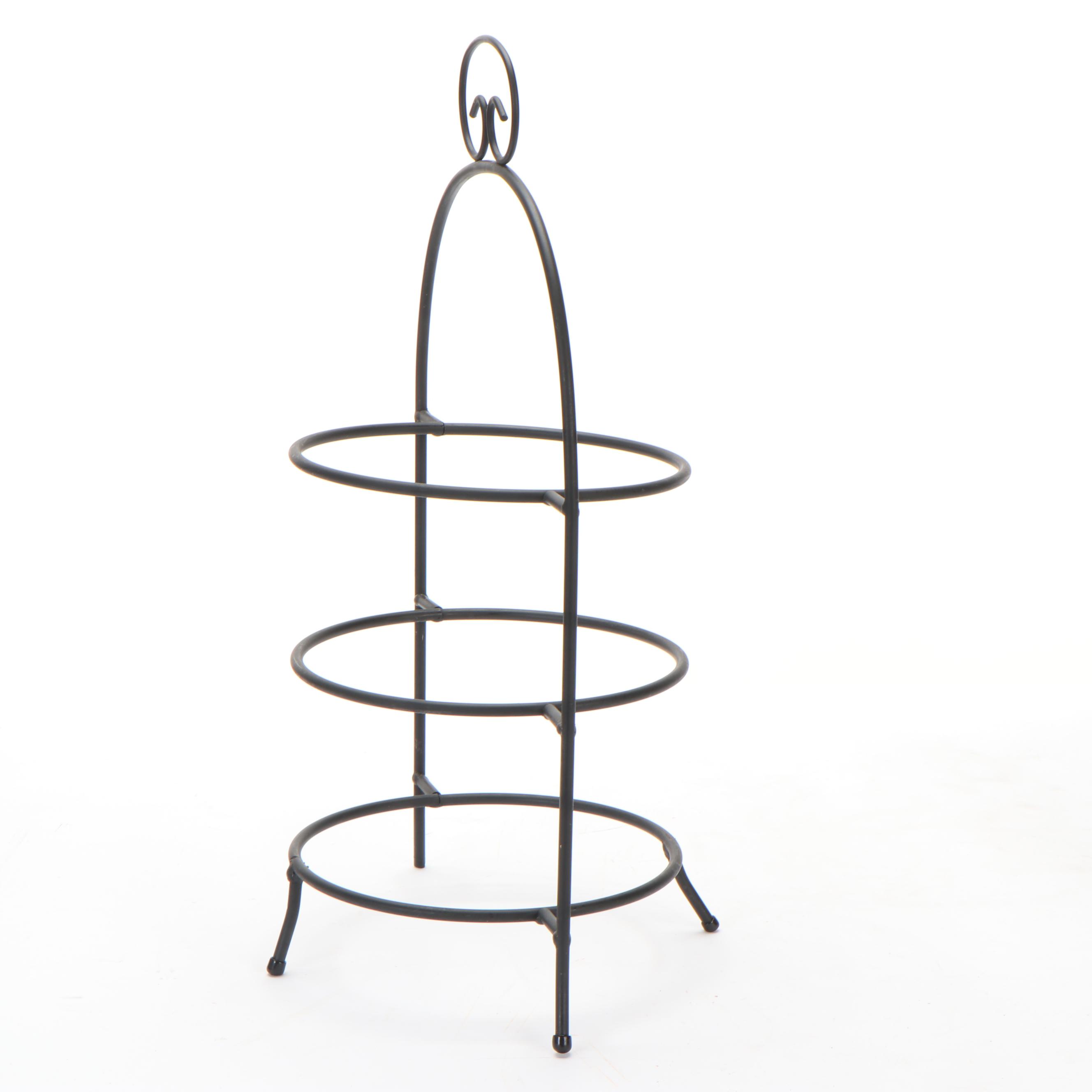 Longaberger Wrought Iron Frame Snowman Shaped Stand and Others
