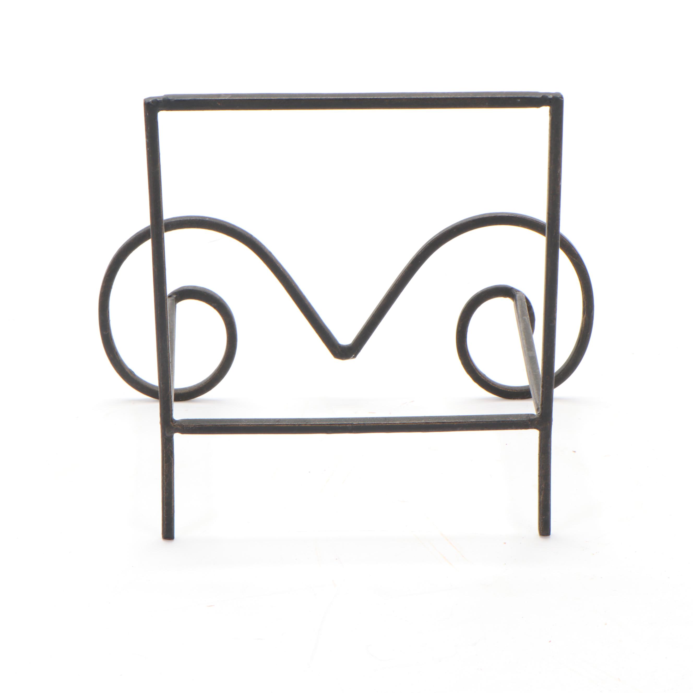 Longaberger Wrought Iron Frame Snowman Shaped Stand and Others