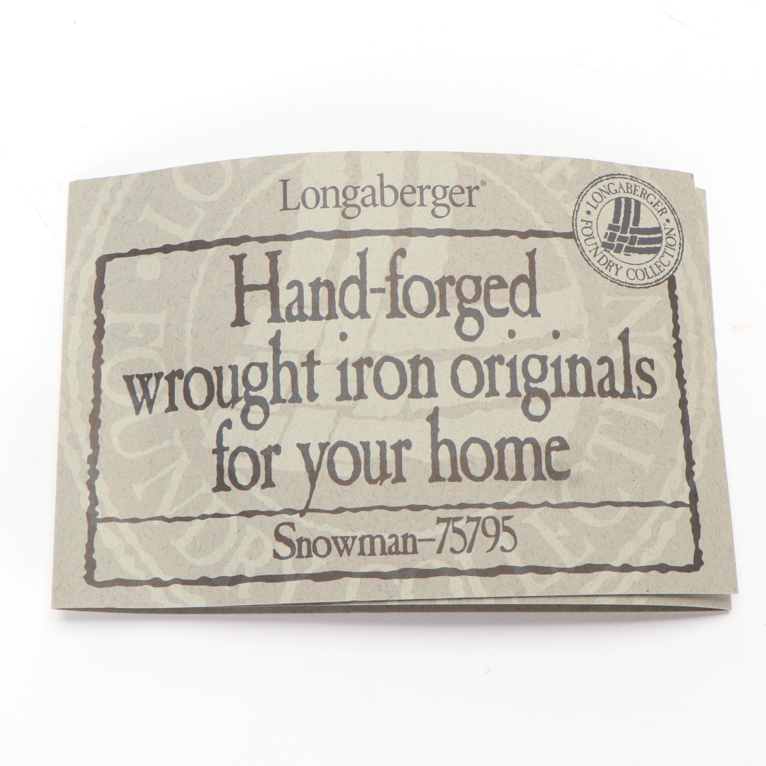 Longaberger Wrought Iron Frame Snowman Shaped Stand and Others