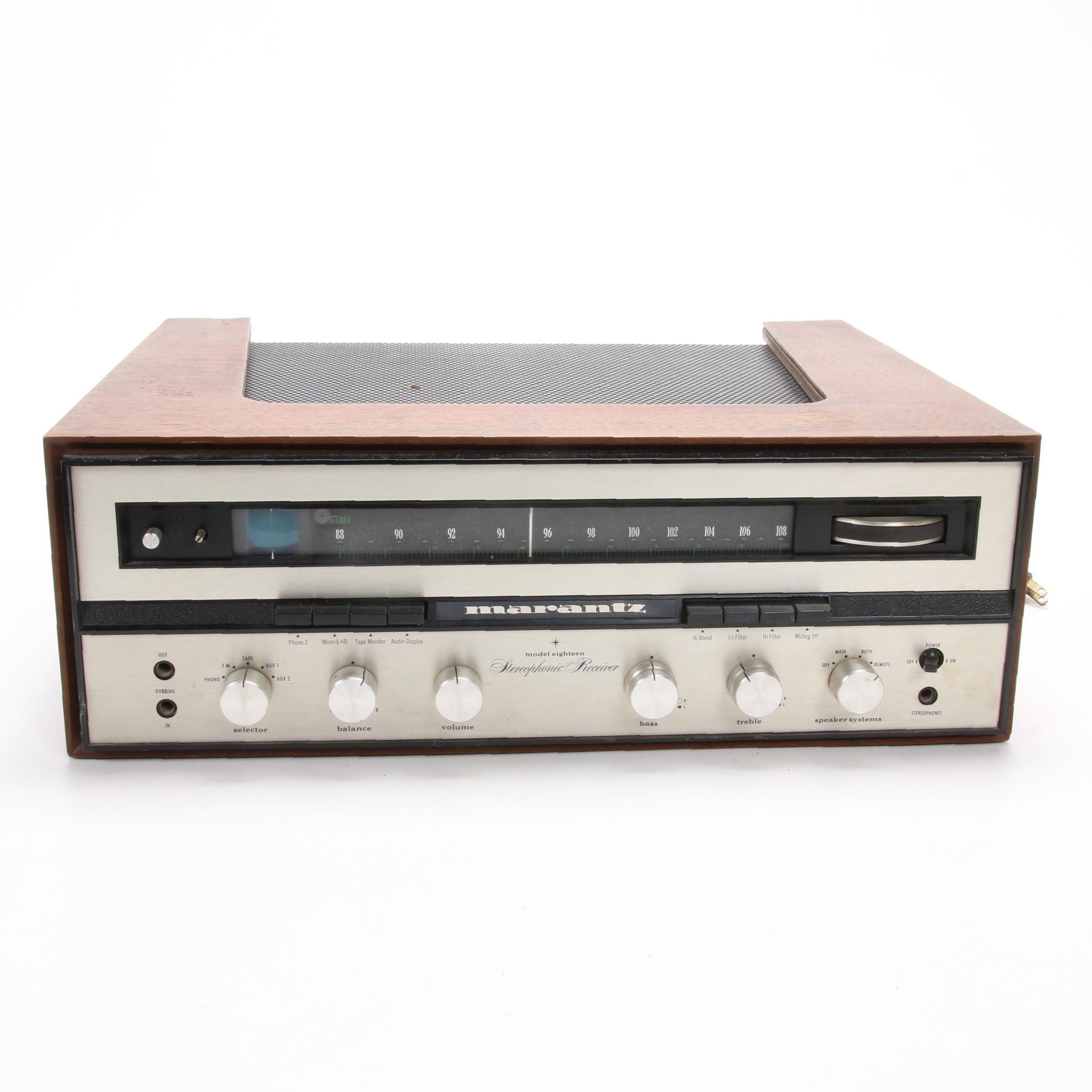 Marantz Model Eighteen Stereophonic Receiver, Late 1960s