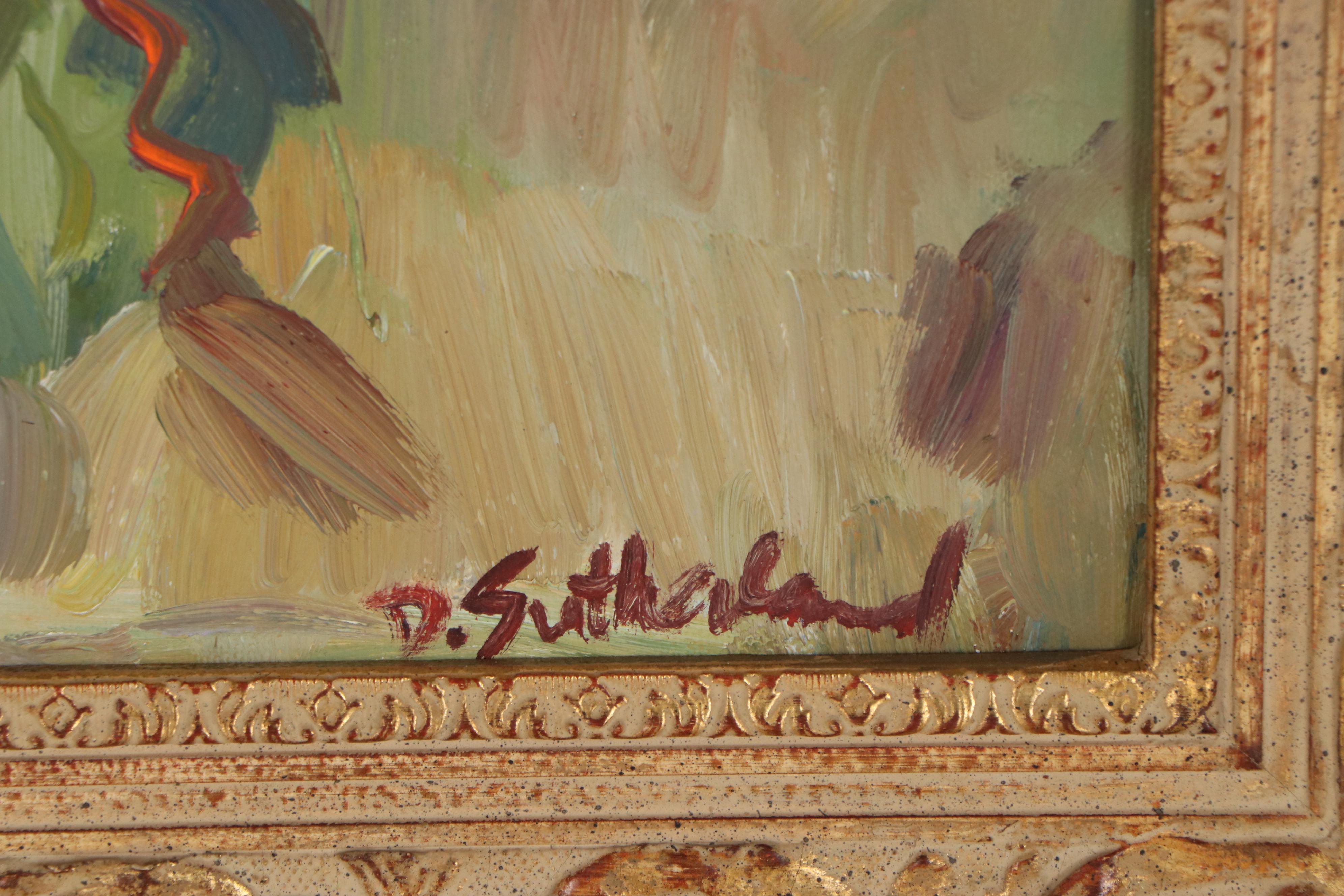 D. Sutherland Landscape Oil Painting, Circa 1980