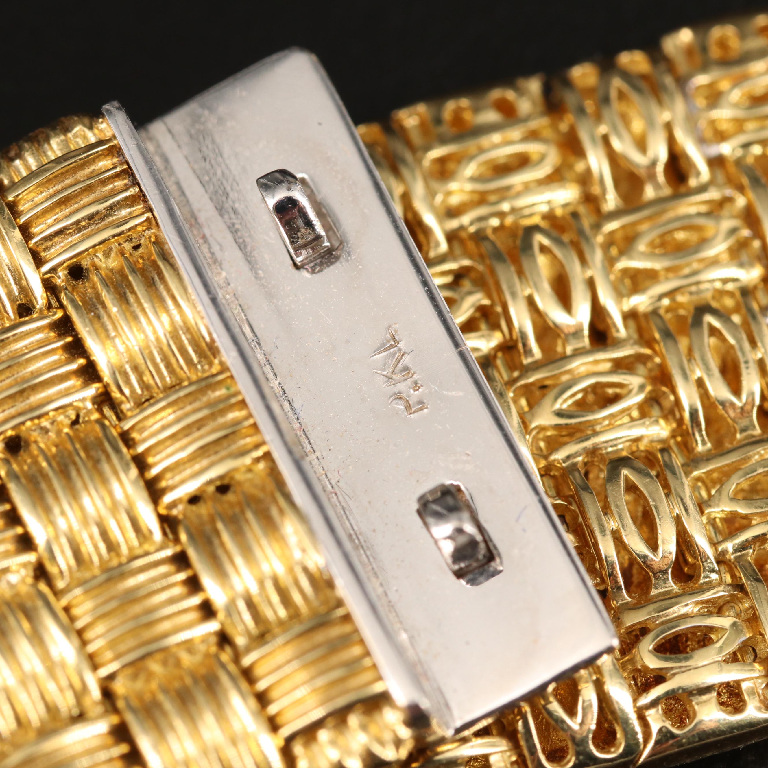 Roberto Coin "Appassionata" 18K Five Row Bracelet with Diamond Clasp