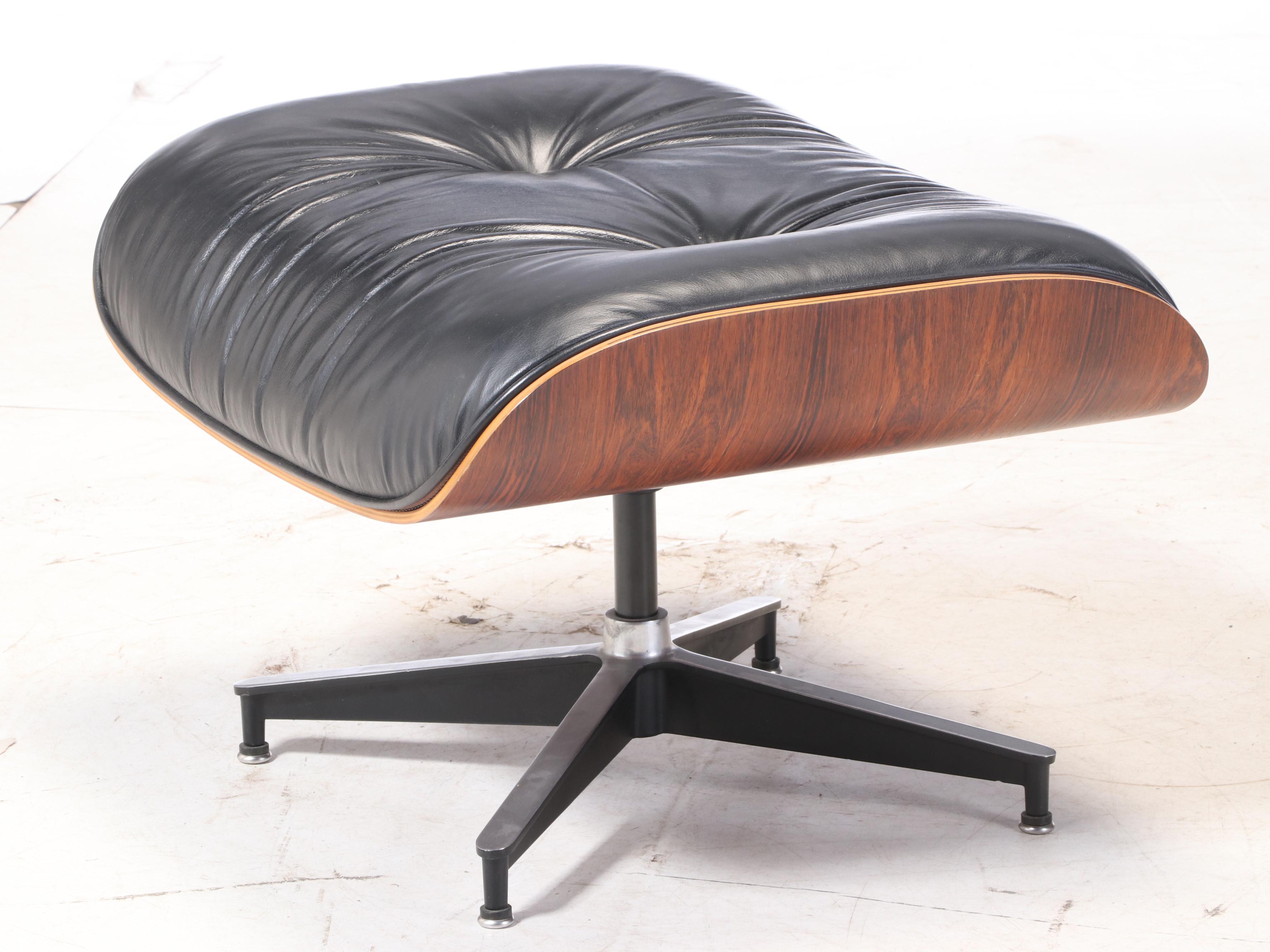 Eames for Herman Miller Rosewood Lounge Chair and Ottoman, dated 1978