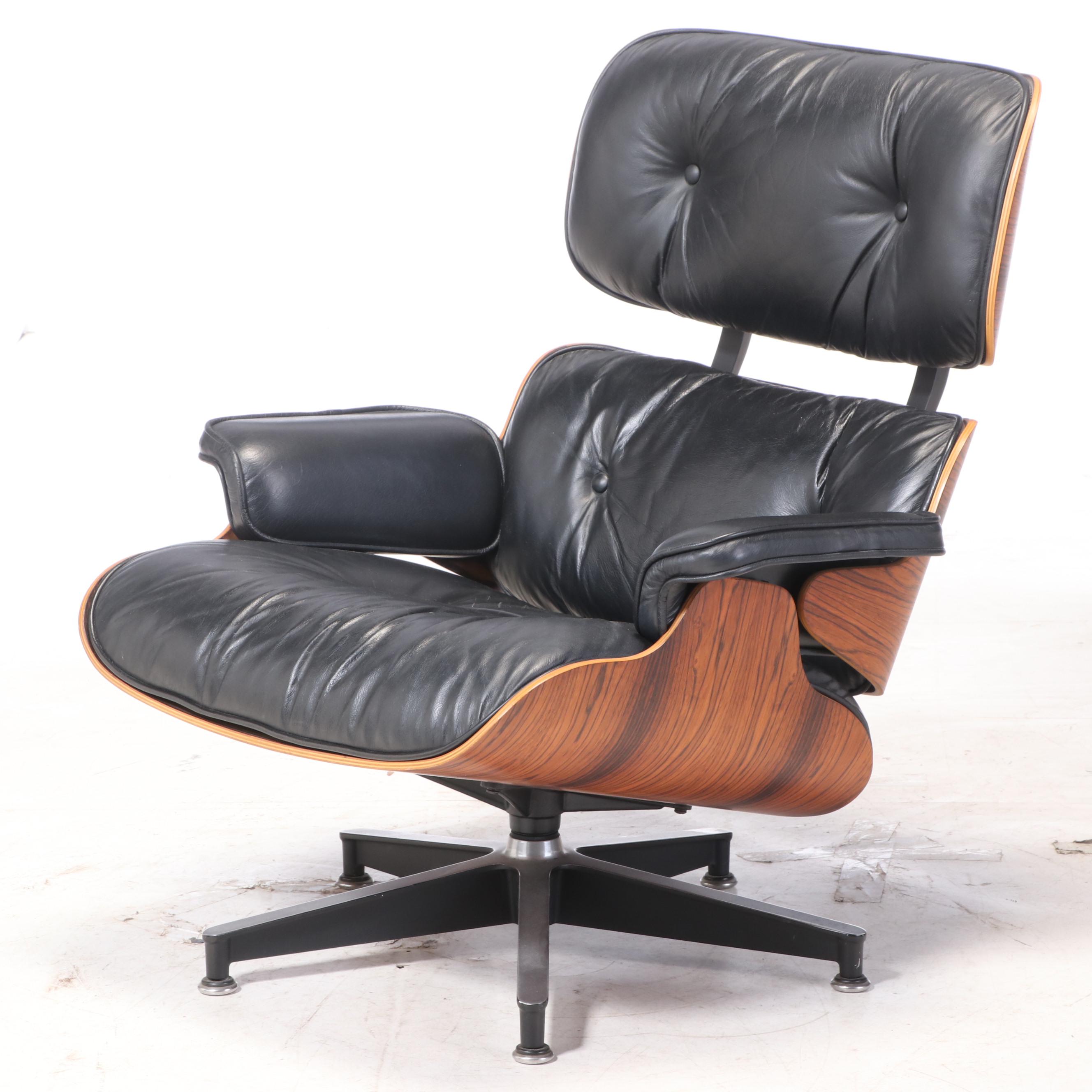 Eames for Herman Miller Rosewood Lounge Chair and Ottoman, dated 1978