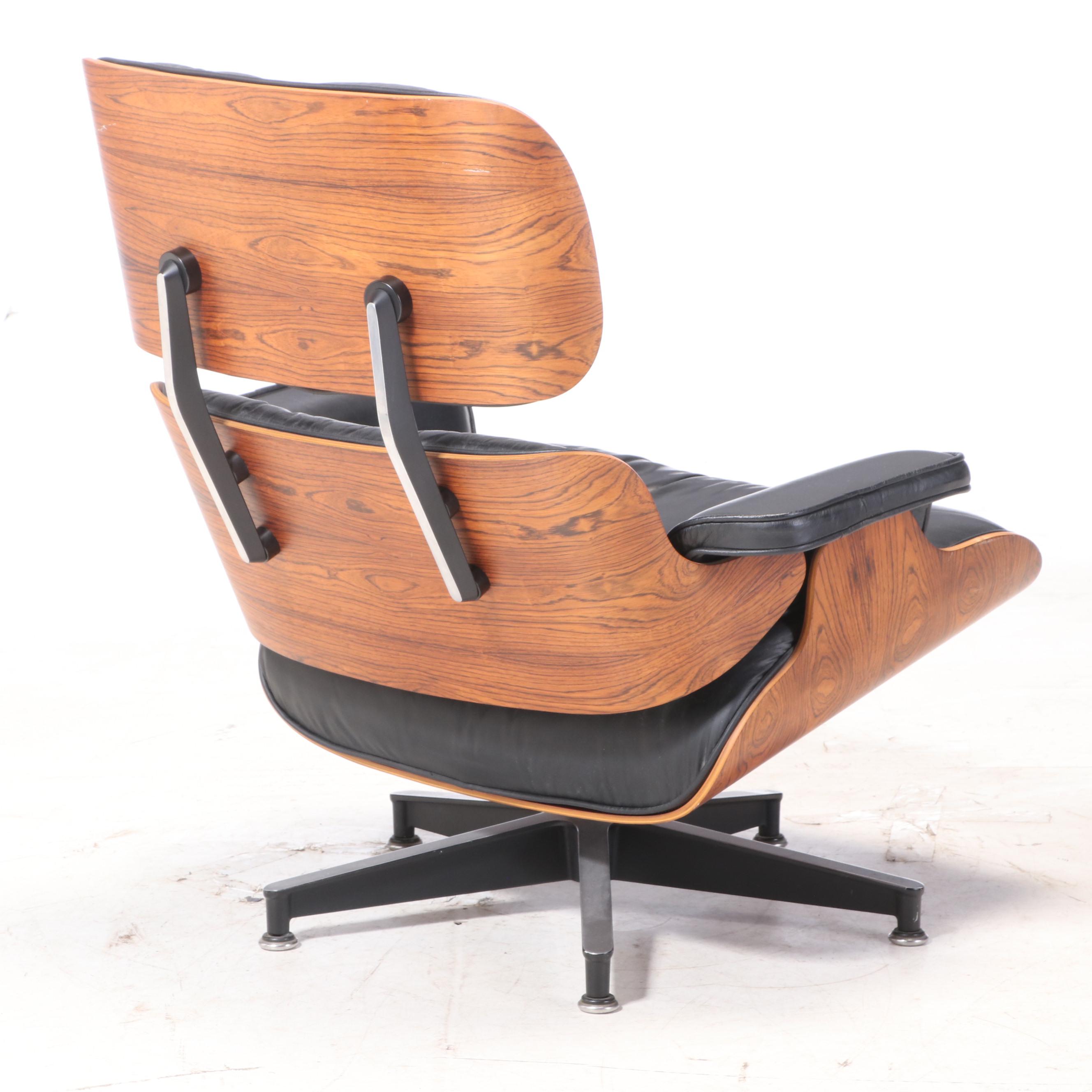 Eames for Herman Miller Rosewood Lounge Chair and Ottoman, dated 1978