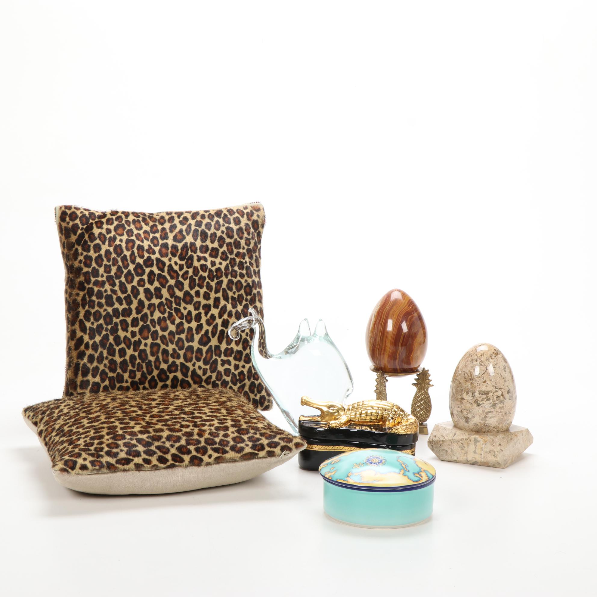 Tiffany & Co. "Tauck World Discovery" Porcelain Box with Other Table Décor