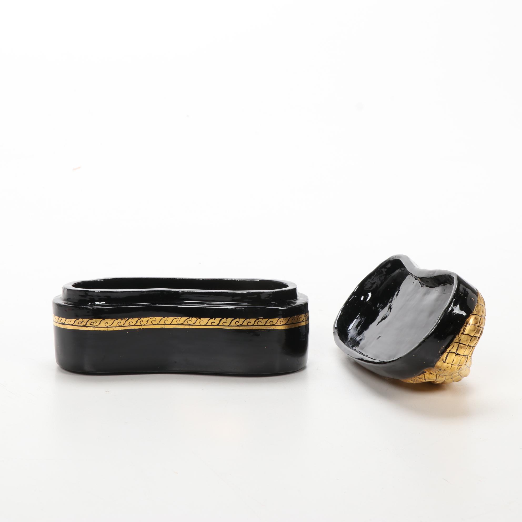 Tiffany & Co. "Tauck World Discovery" Porcelain Box with Other Table Décor