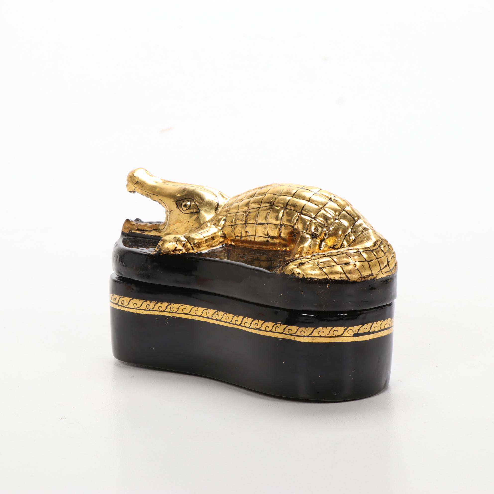 Tiffany & Co. "Tauck World Discovery" Porcelain Box with Other Table Décor