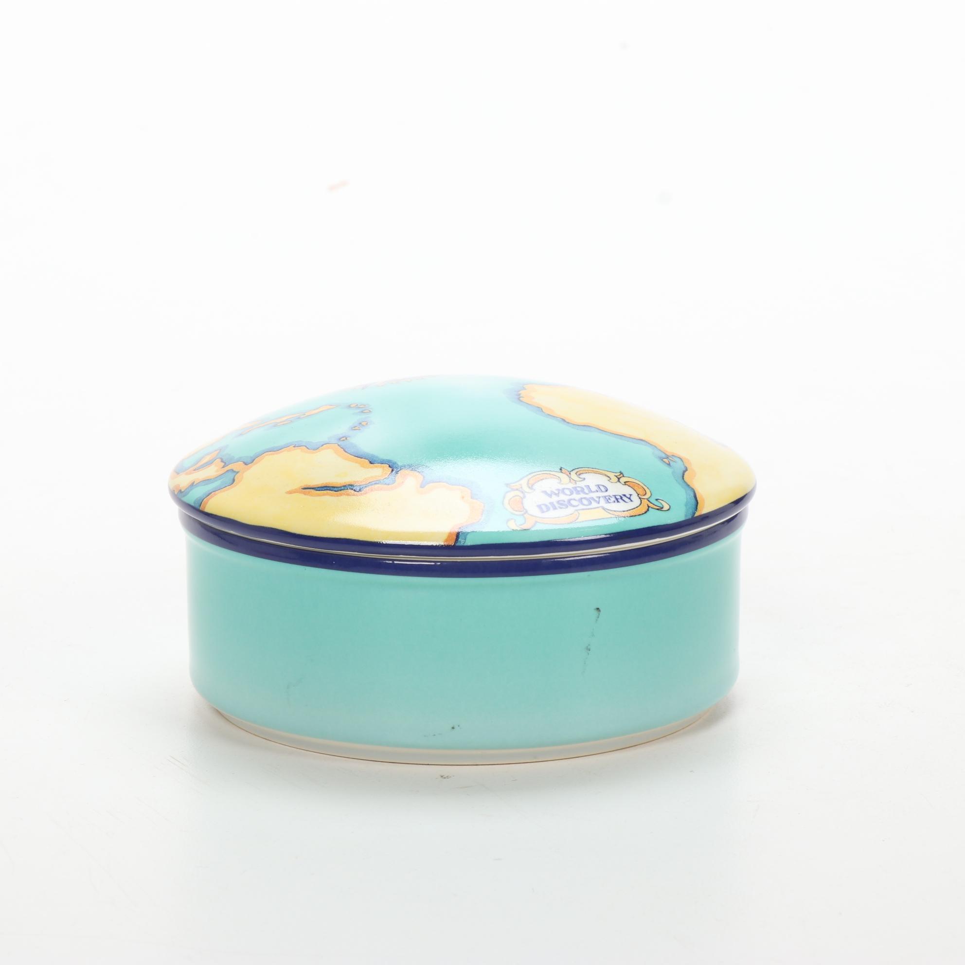 Tiffany & Co. "Tauck World Discovery" Porcelain Box with Other Table Décor