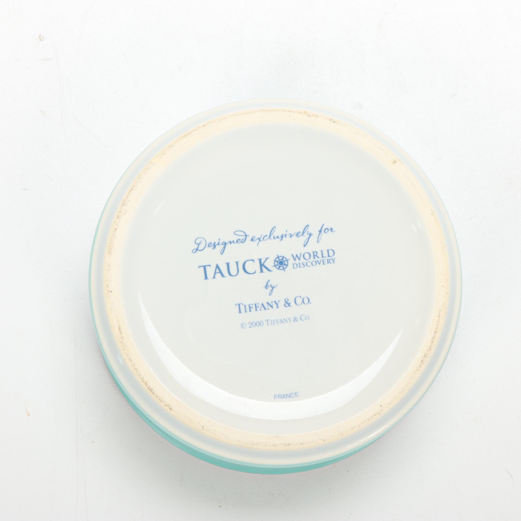 Tiffany & Co. "Tauck World Discovery" Porcelain Box with Other Table Décor