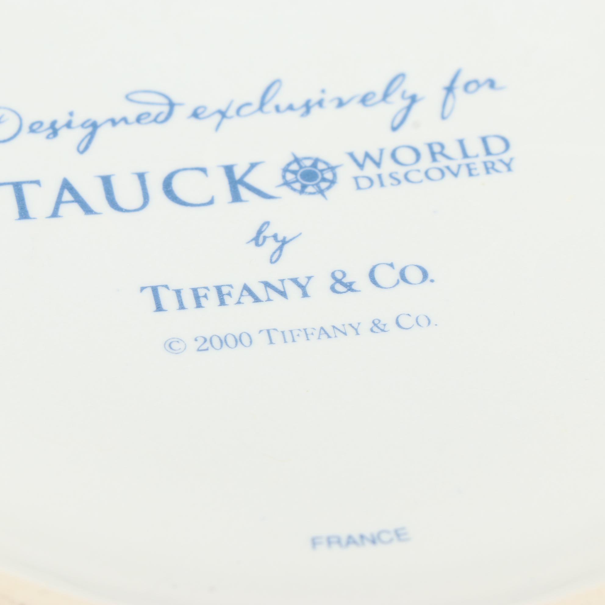 Tiffany & Co. "Tauck World Discovery" Porcelain Box with Other Table Décor