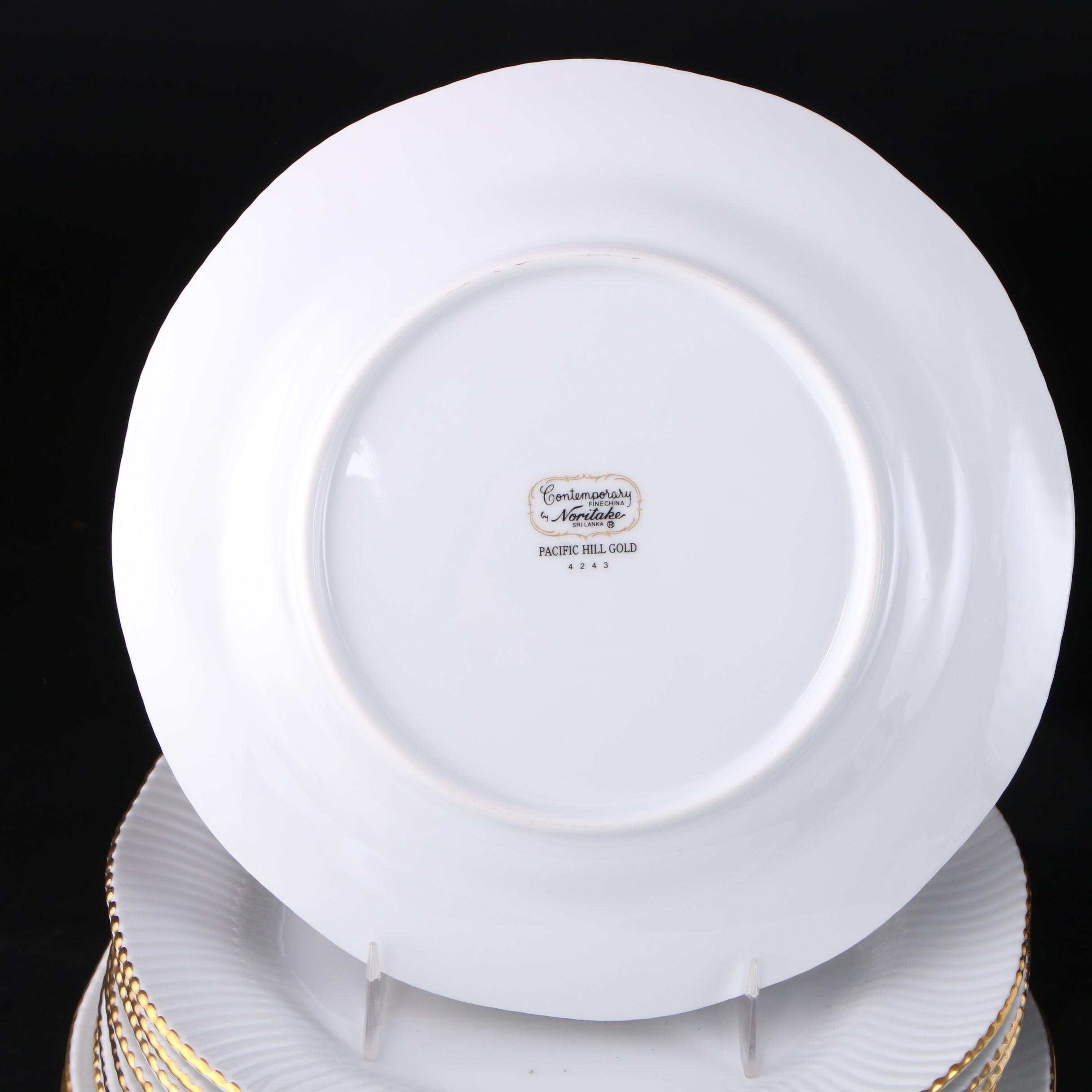 Noritake "Pacific Hill Gold" Porcelain Dinnerware and Tableware, 1999-2000