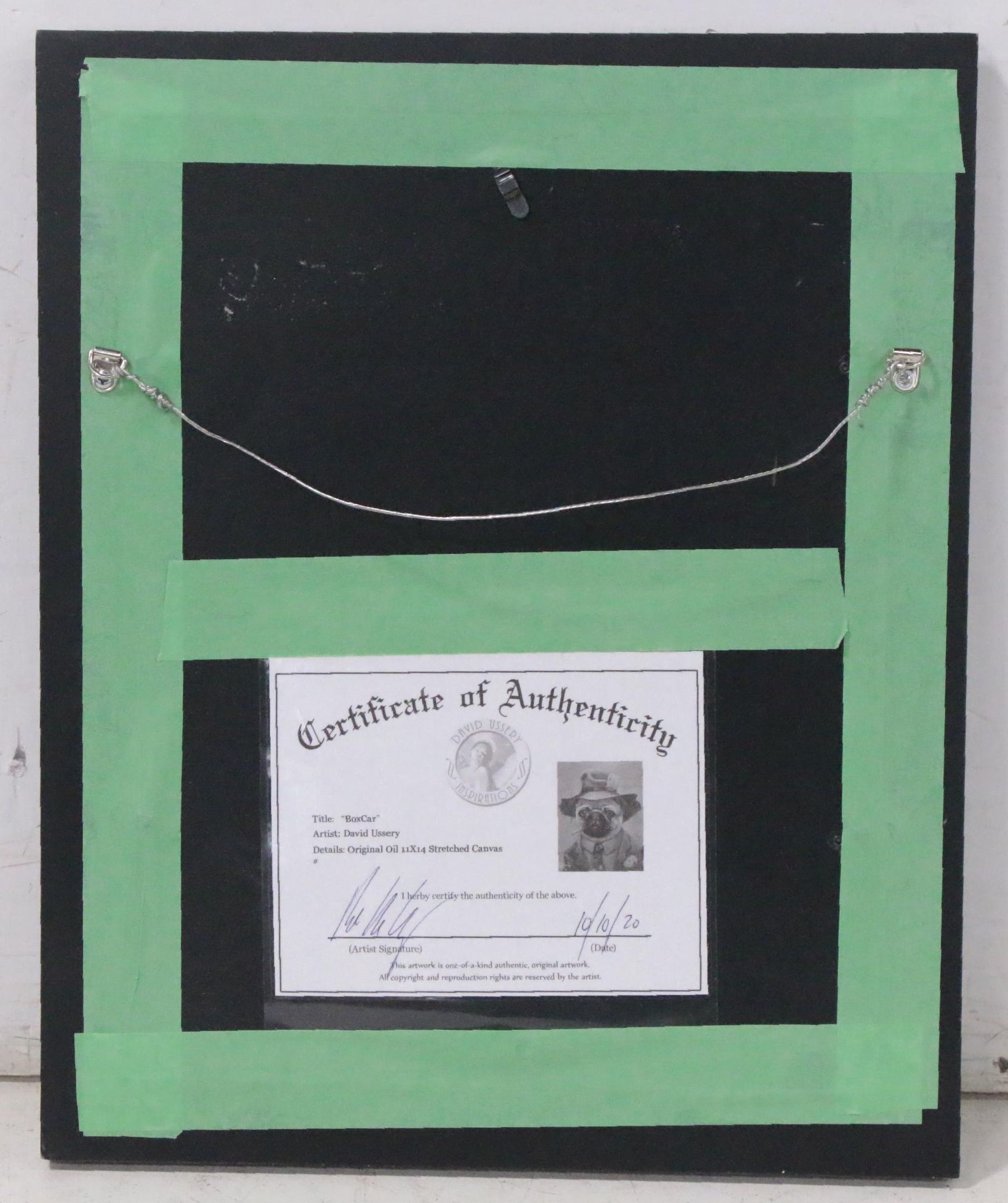 David Ussery Portrait Oil Painting of Anthropomorphic Dog "BoxCar," 2018