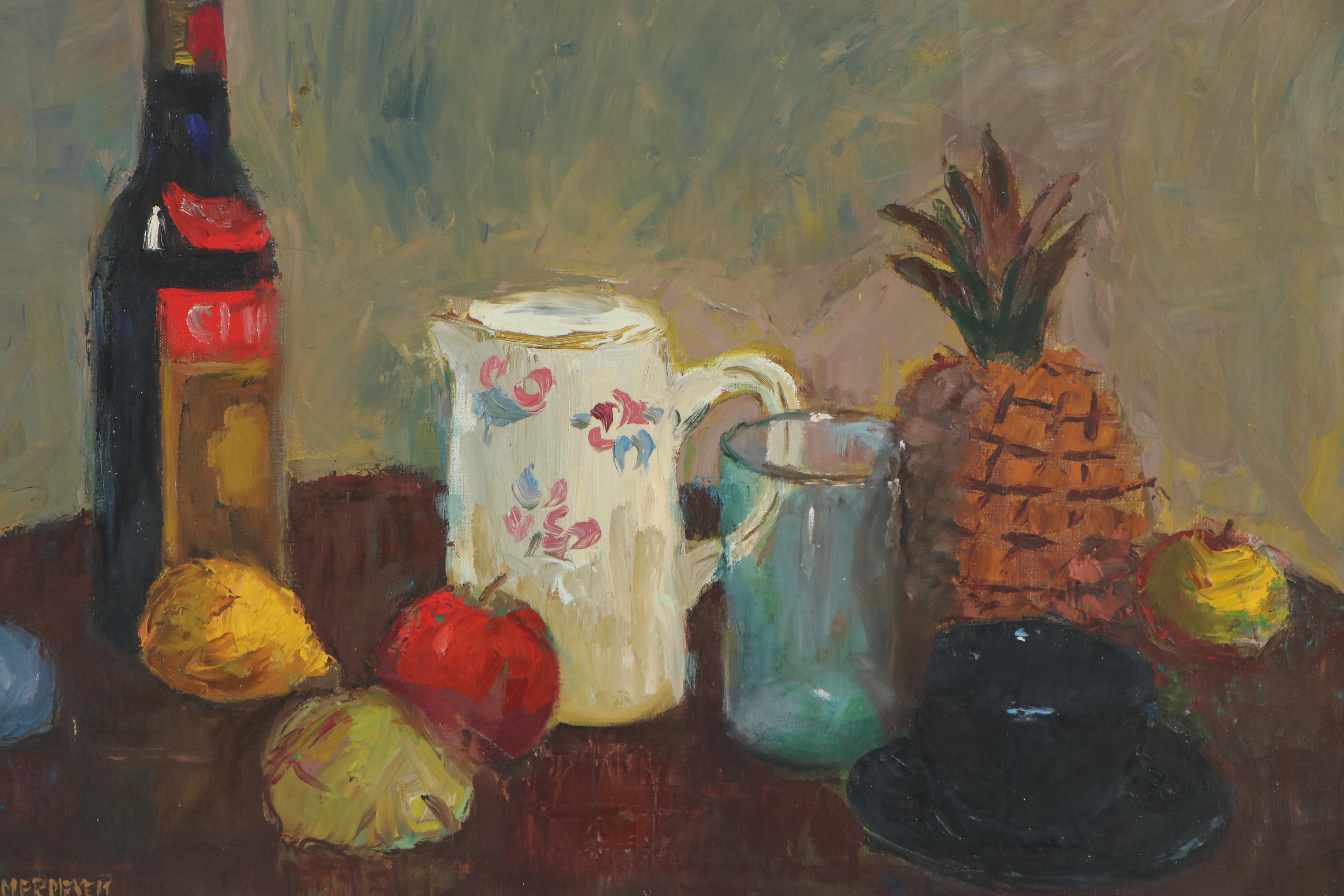Michael Lemmermeyer Oil Painting of Still Life, Mid 20th Century
