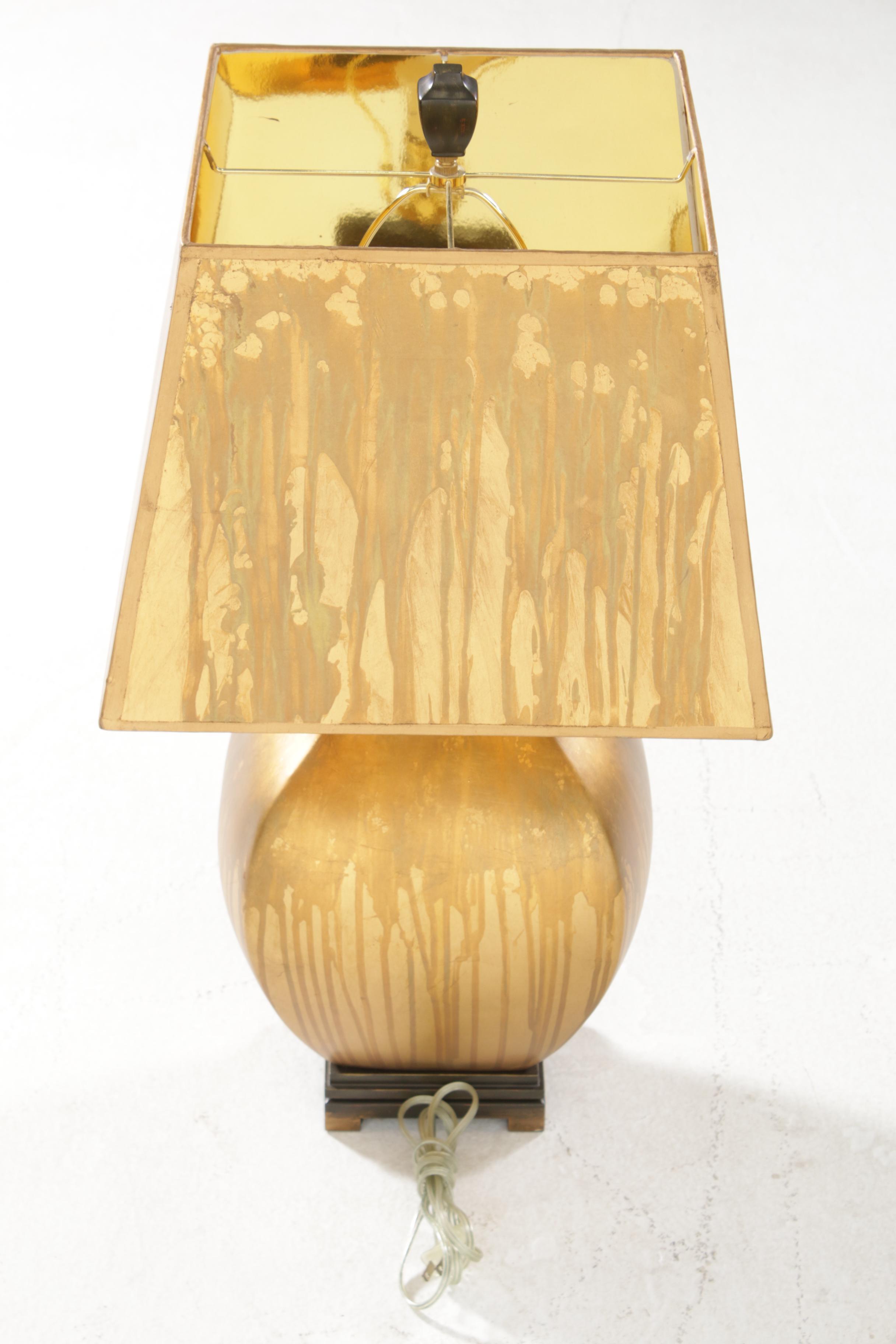 Distressed Gold Finish Table Lamp