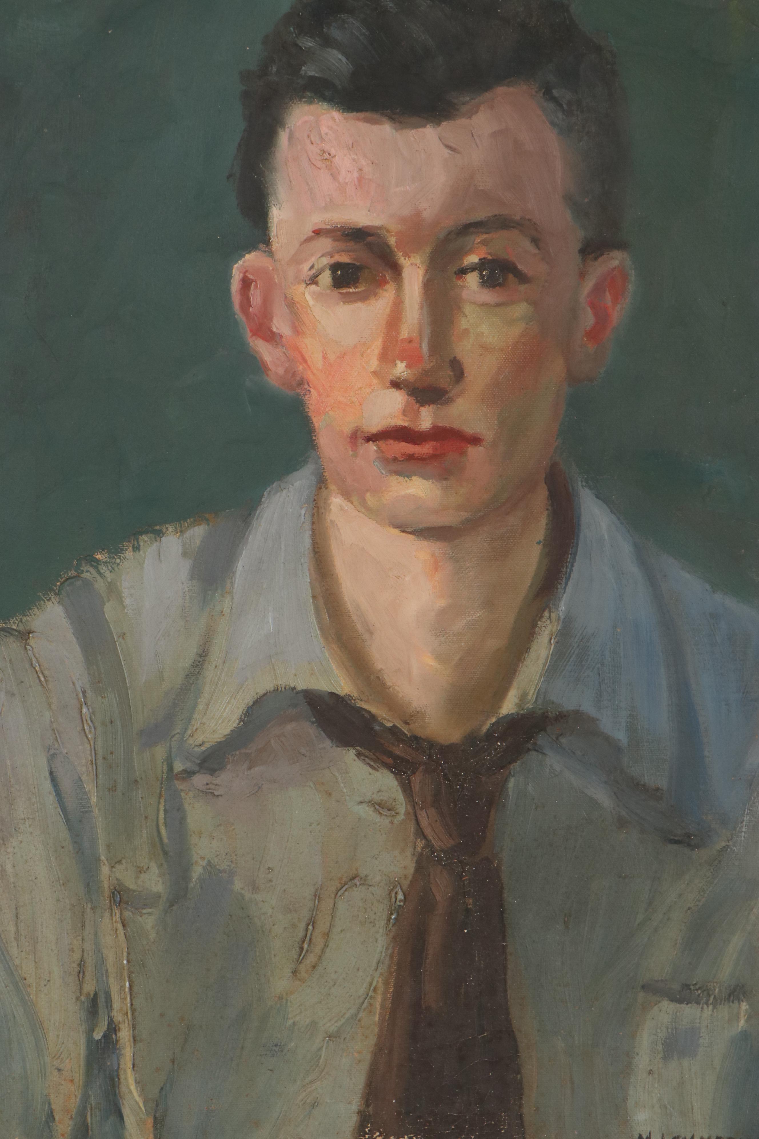 Michael Lemmermeyer Oil Portrait, Mid 20th Century