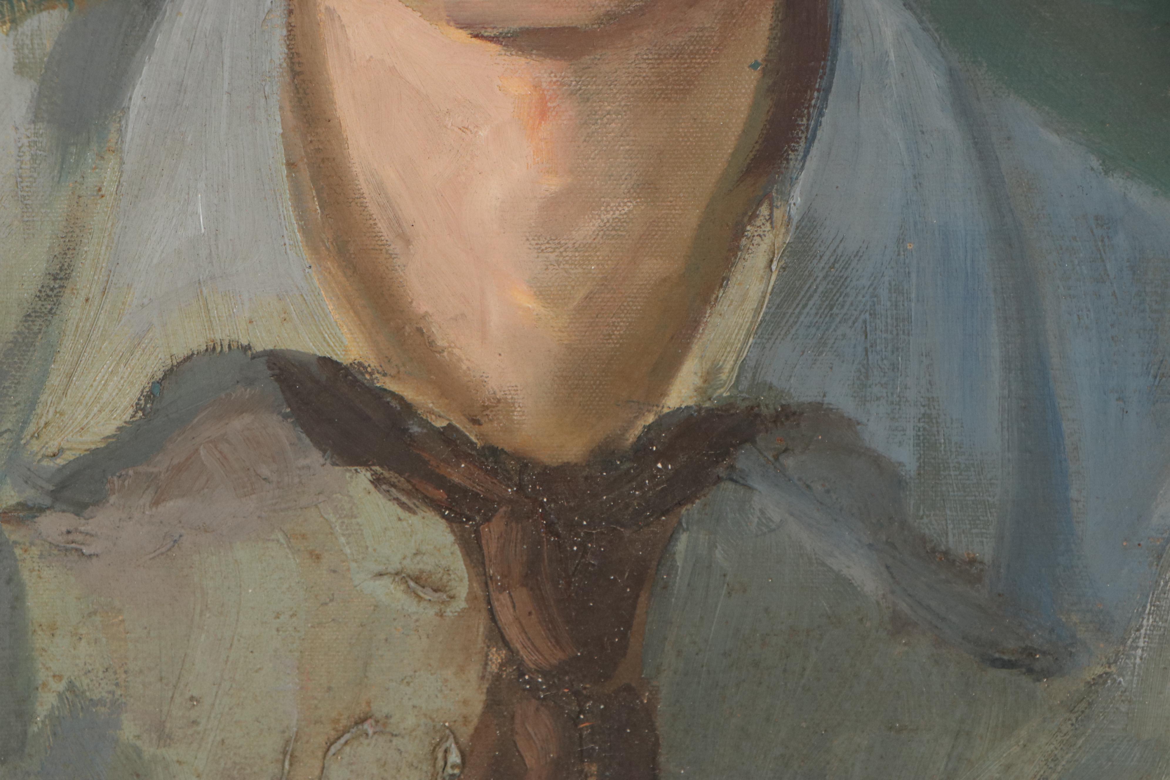 Michael Lemmermeyer Oil Portrait, Mid 20th Century