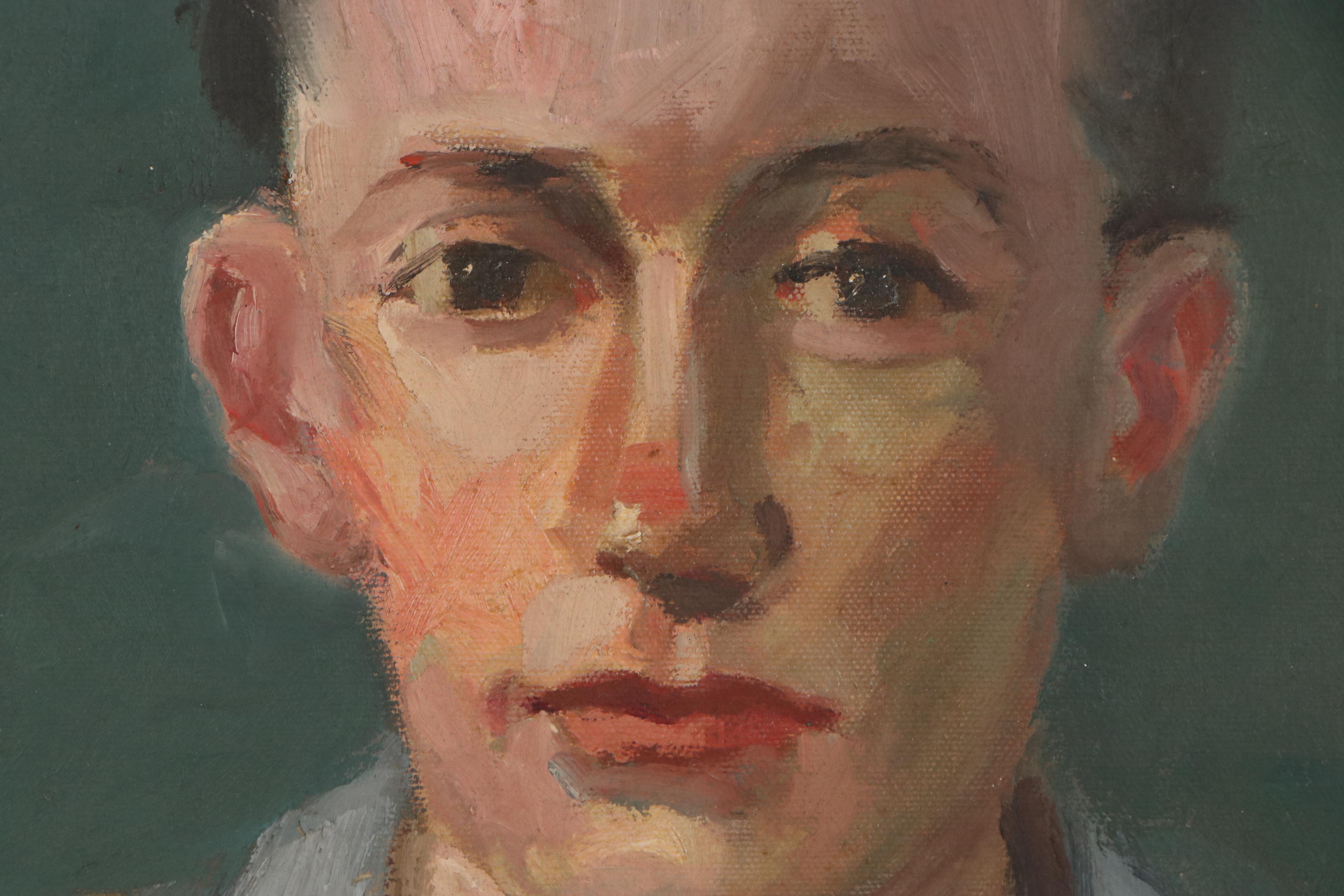 Michael Lemmermeyer Oil Portrait, Mid 20th Century