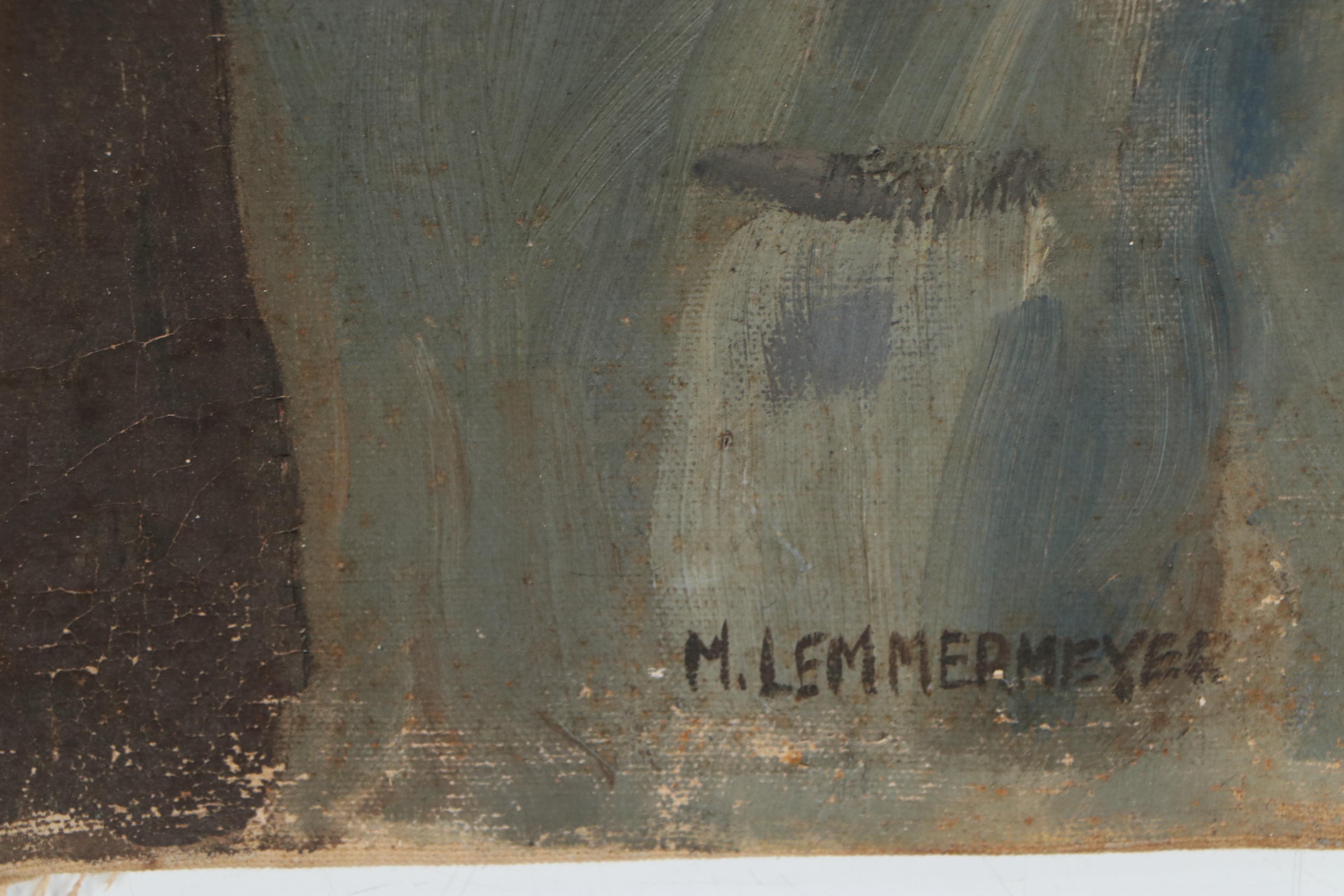 Michael Lemmermeyer Oil Portrait, Mid 20th Century