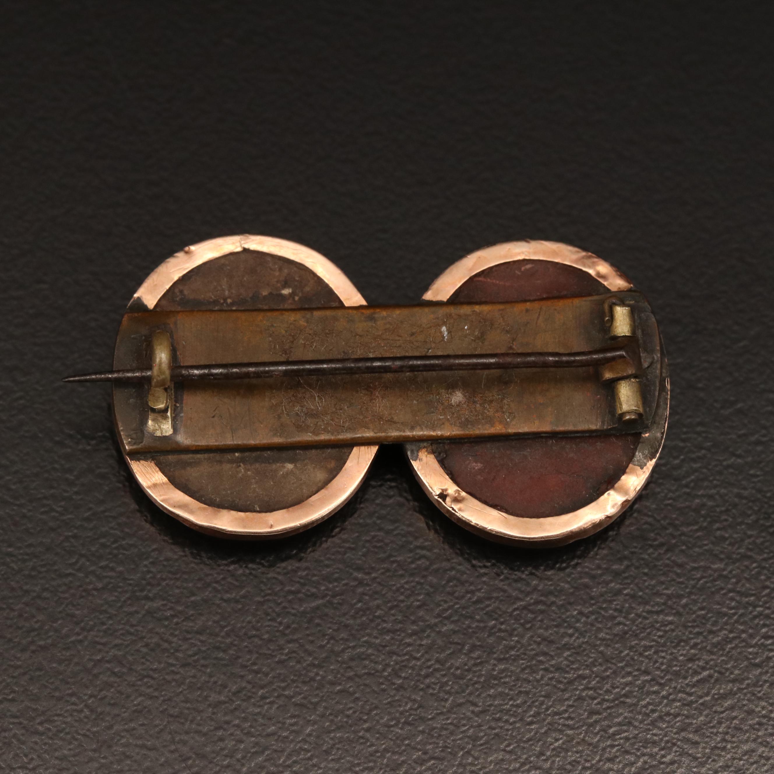 Victorian Greek Revival Jasper Aristotle and Plato Cameo Pin