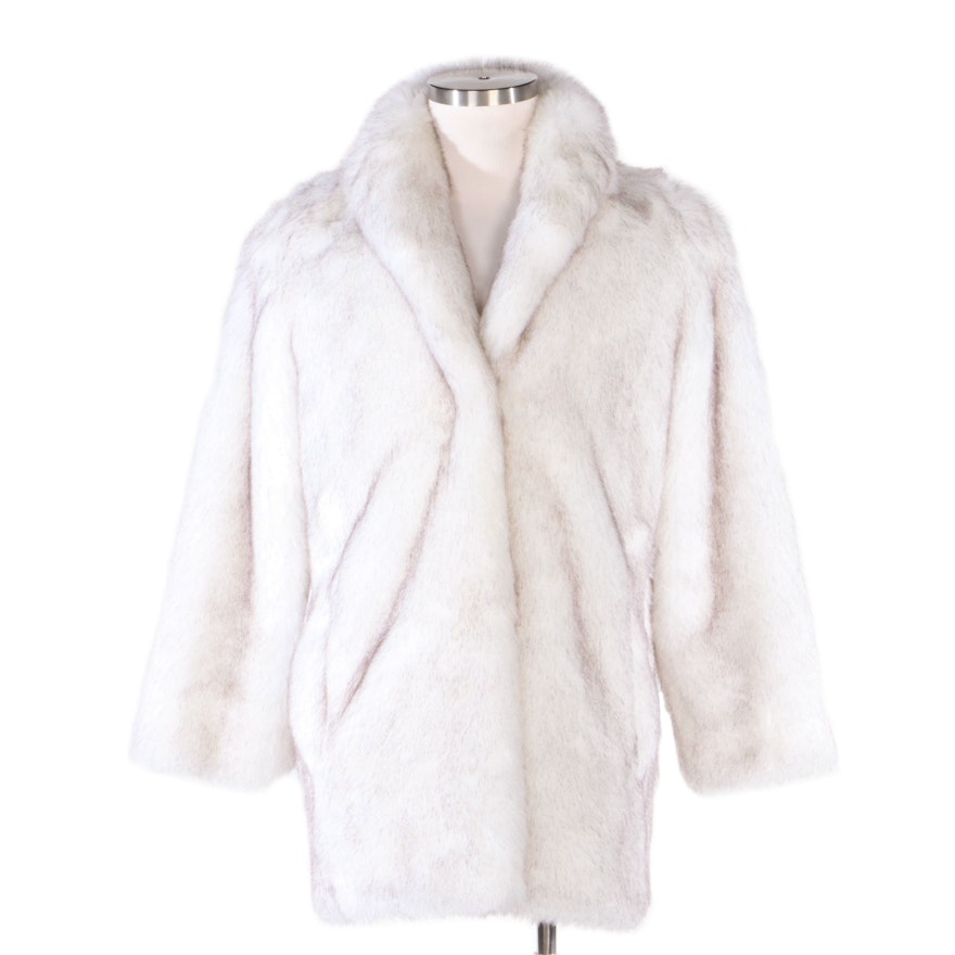 Donna Salyers Fabulous-Furs Faux Fox Fur Coat