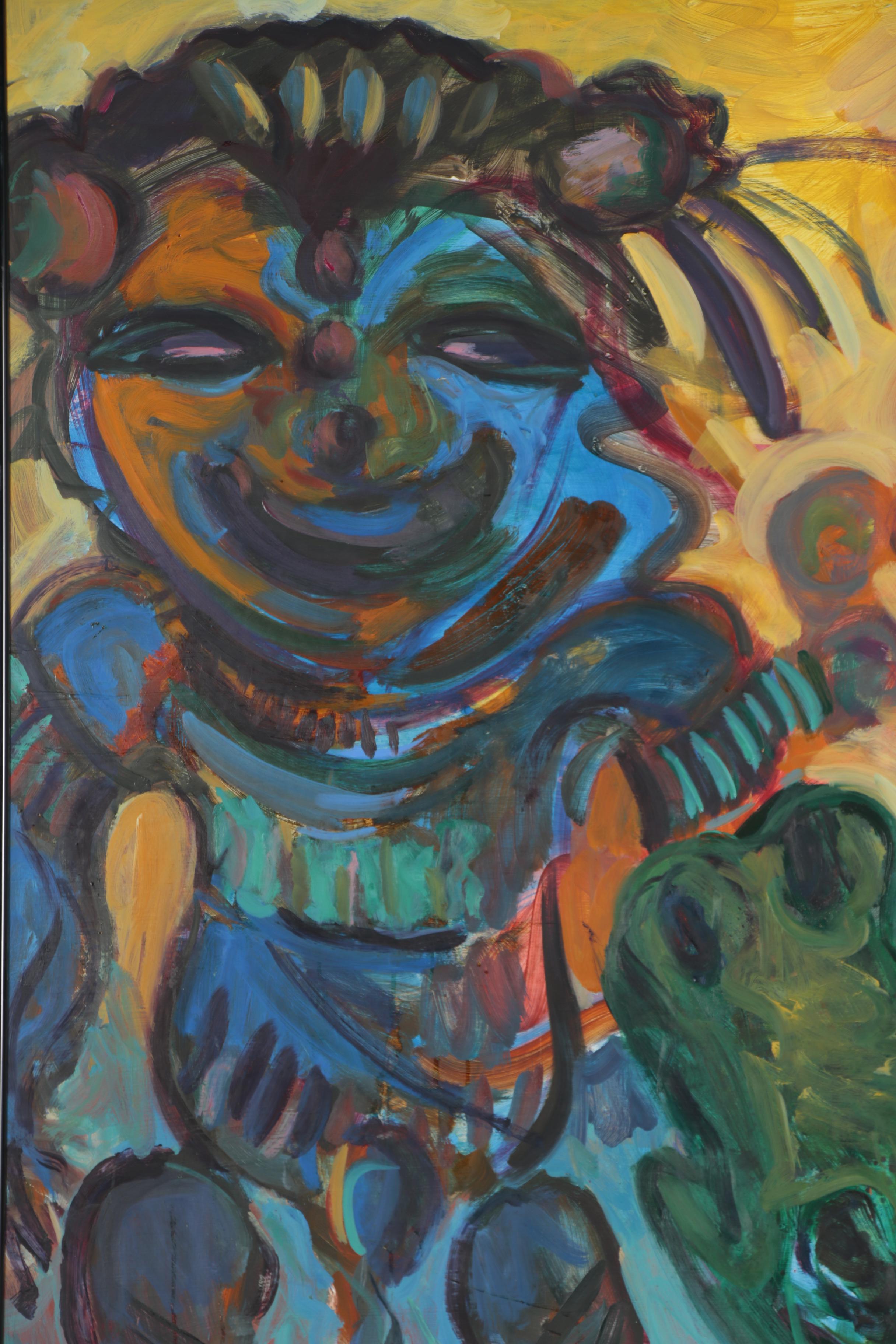 Gretchen Minnhaar Oil Painting "And the Crocodiles Came", 1989