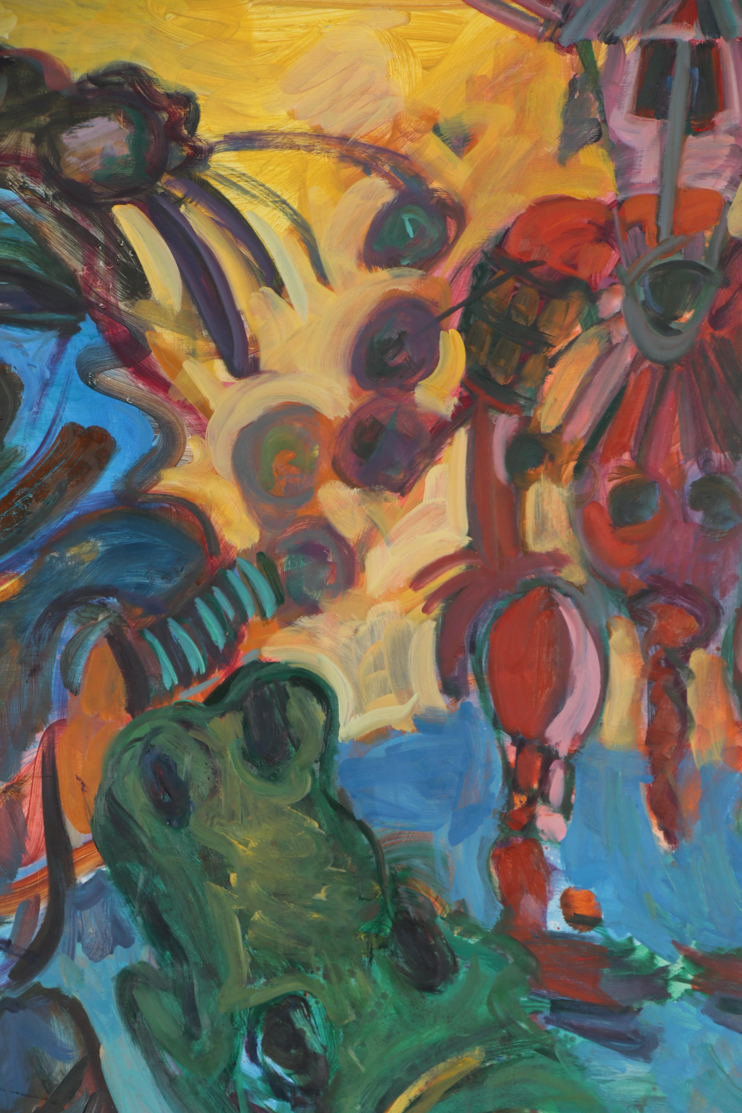 Gretchen Minnhaar Oil Painting "And the Crocodiles Came", 1989
