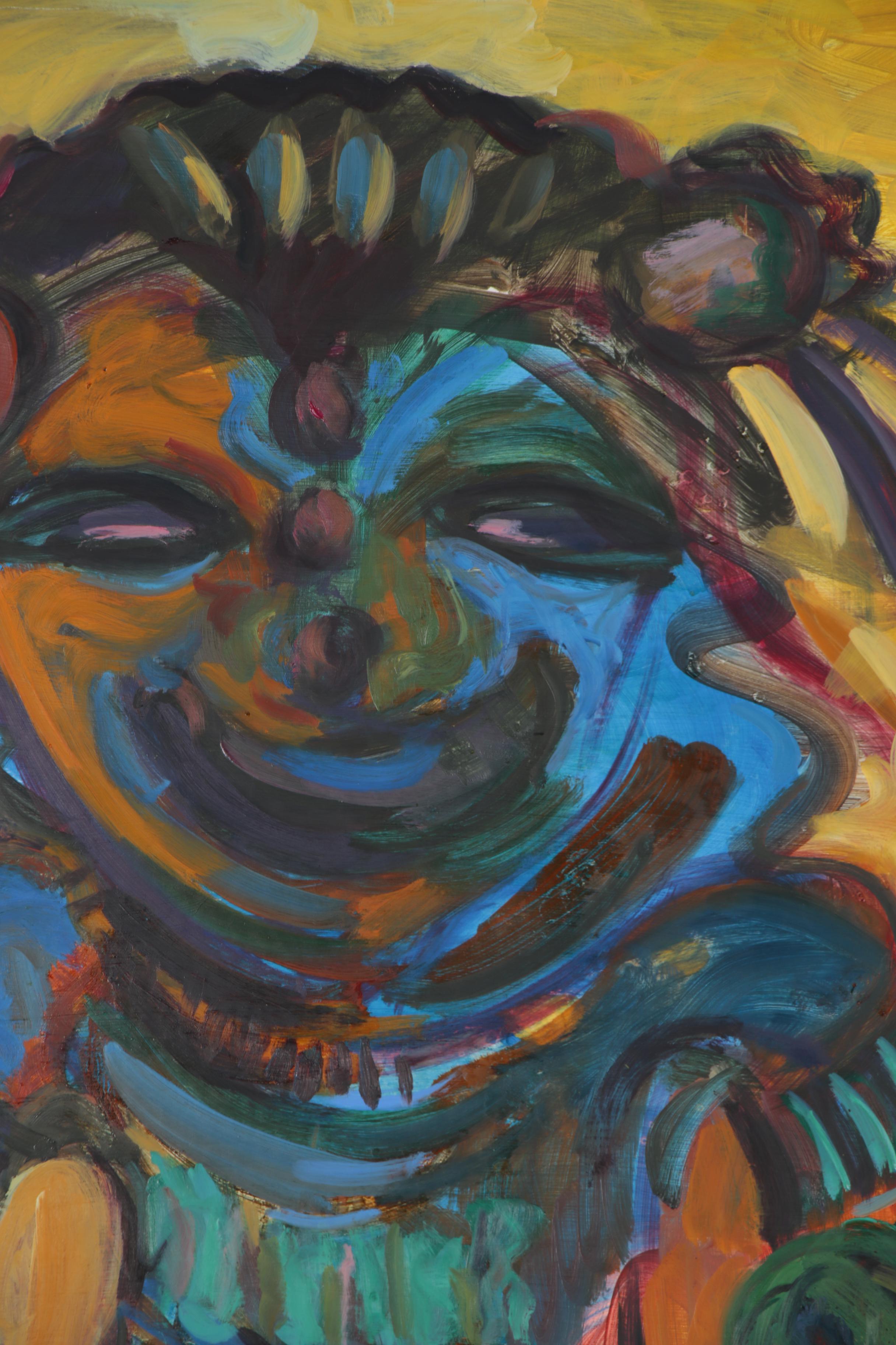 Gretchen Minnhaar Oil Painting "And the Crocodiles Came", 1989