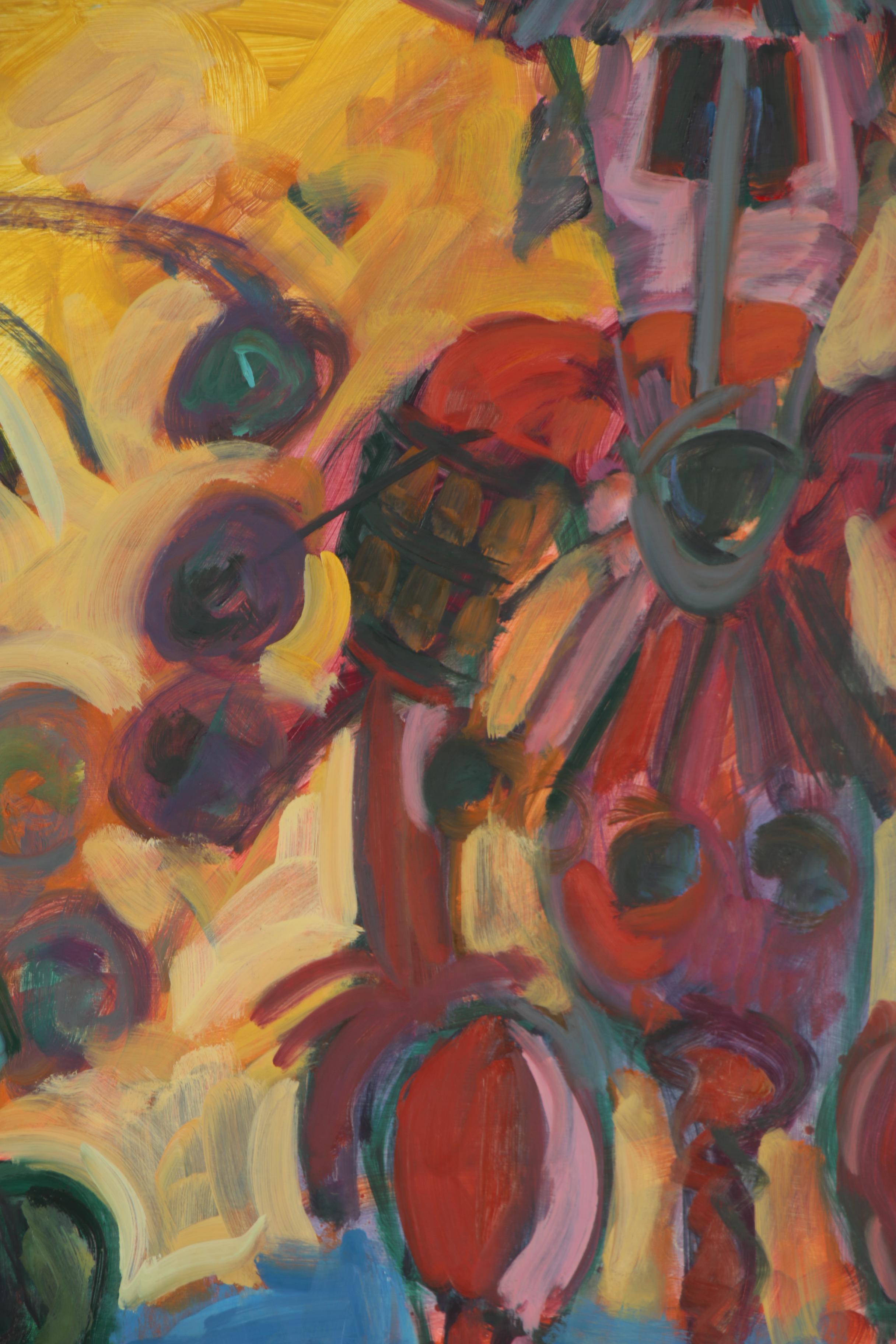 Gretchen Minnhaar Oil Painting "And the Crocodiles Came", 1989