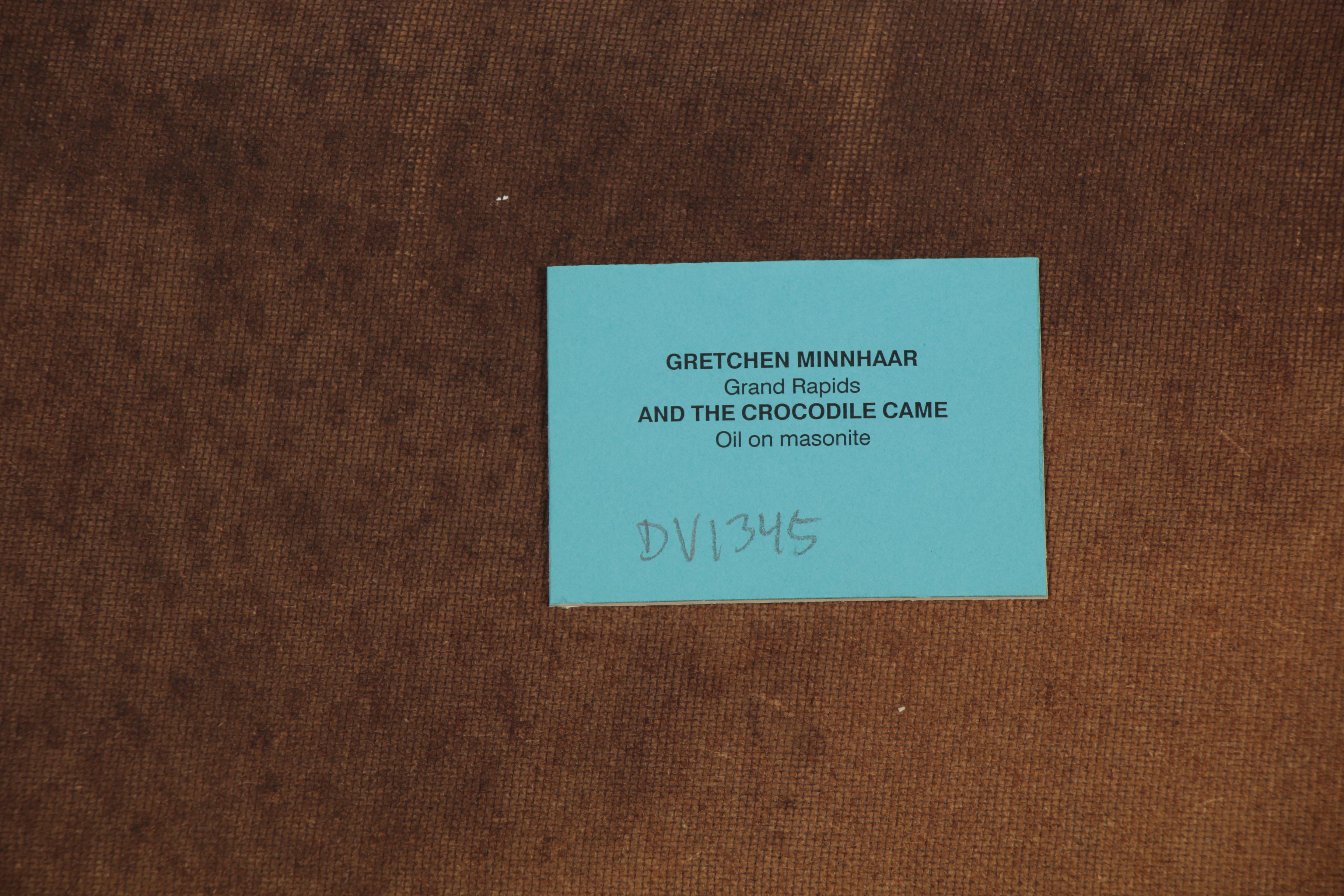 Gretchen Minnhaar Oil Painting "And the Crocodiles Came", 1989