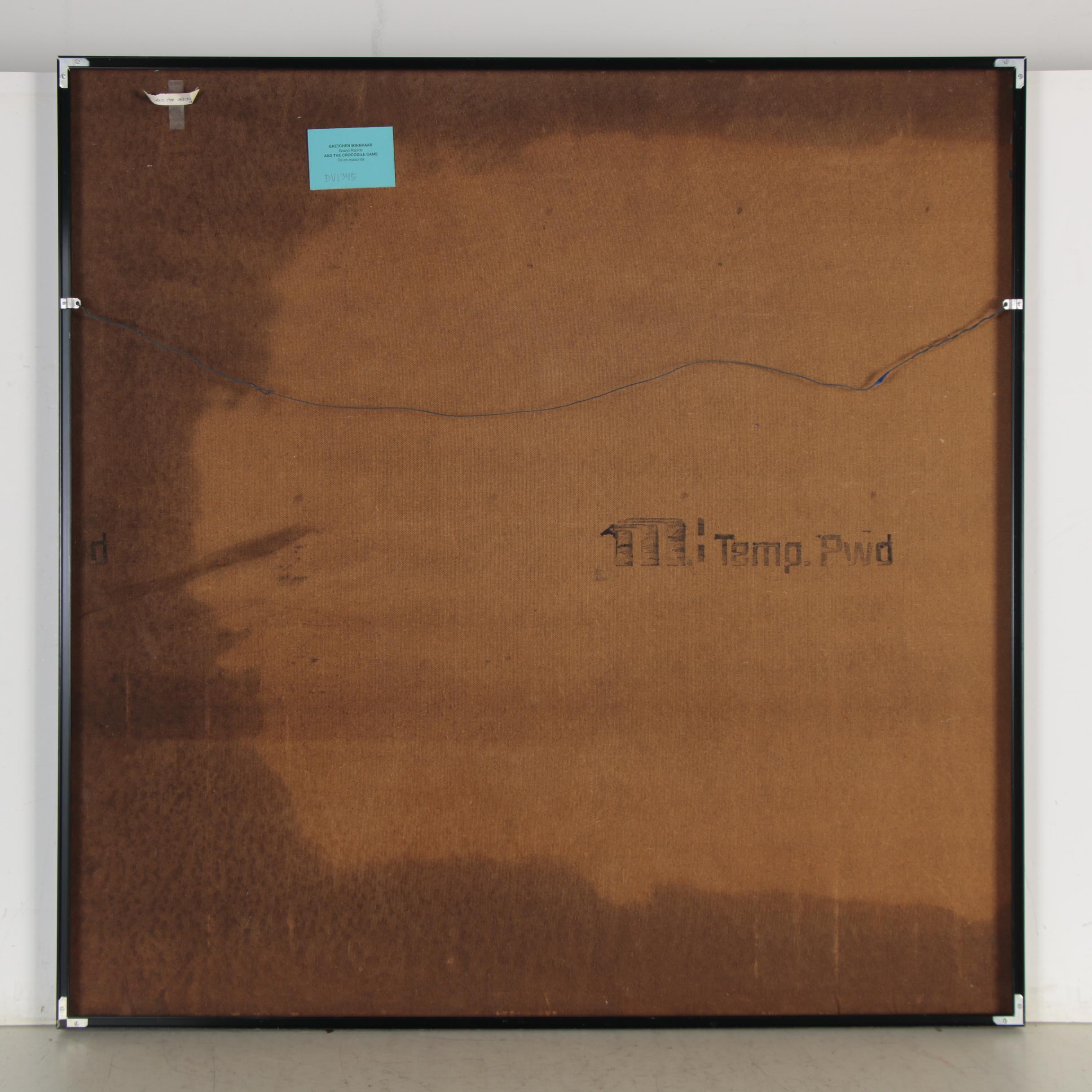 Gretchen Minnhaar Oil Painting "And the Crocodiles Came", 1989