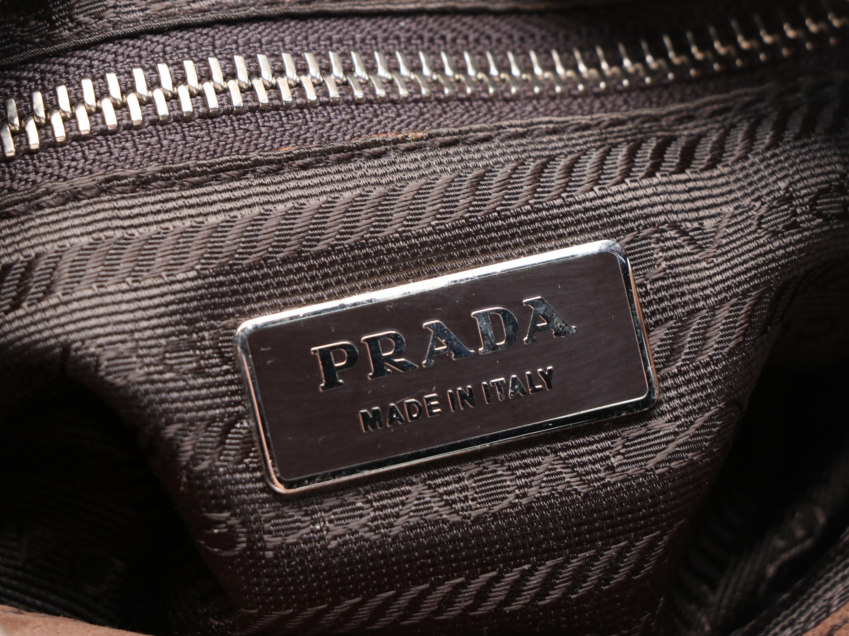 Prada Semitracolla Moon Rose Bag in Castoro Leather