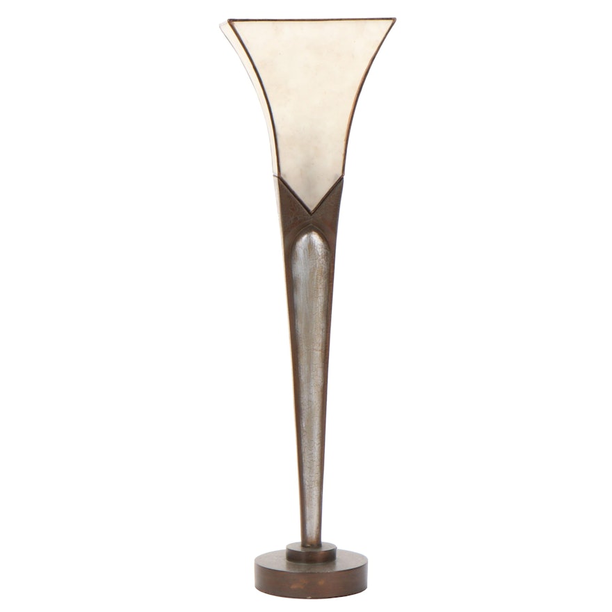 Modern Torchiere Style Table Lamp, Contemporary