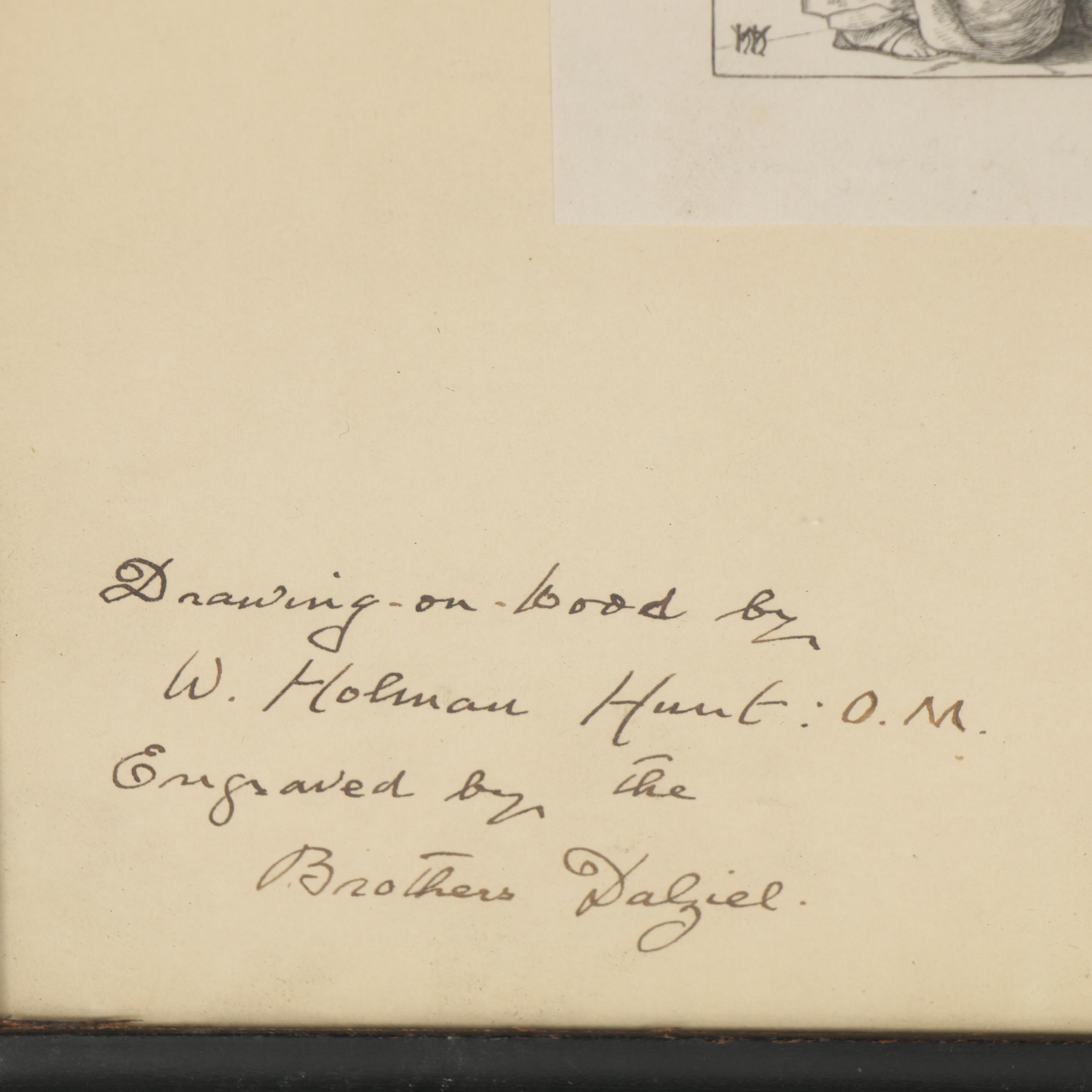 Brothers Dalziel Wood Engraving after W. Holman Hunt "The Lent Jewels," 1862