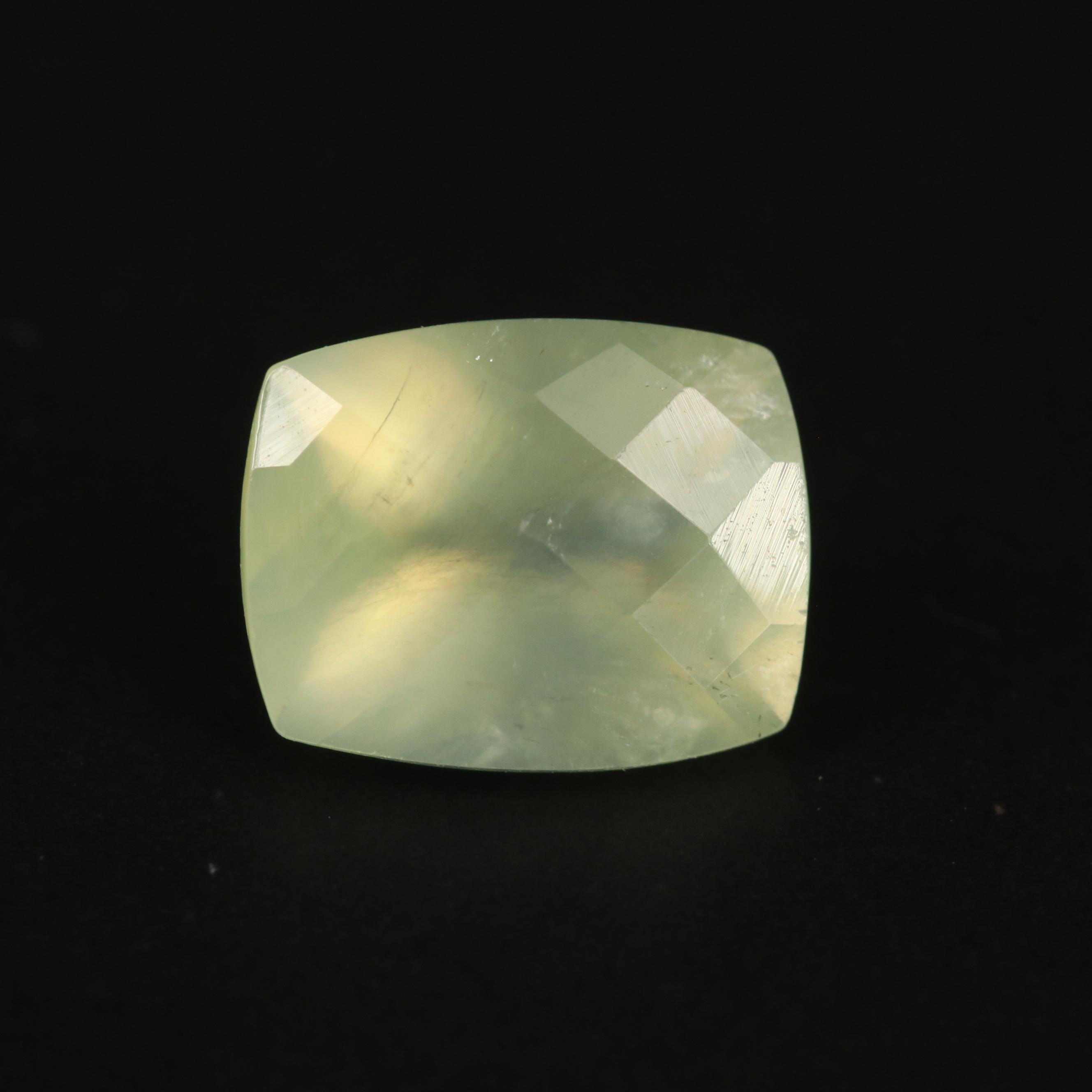 Loose 9.77 CTW Mixed Faceted Prehnite