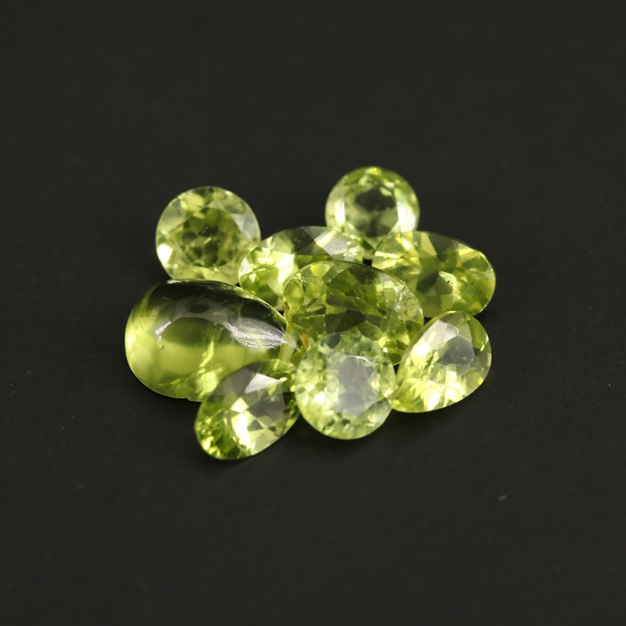 Loose 5.89 CTW Mixed Faceted Peridot