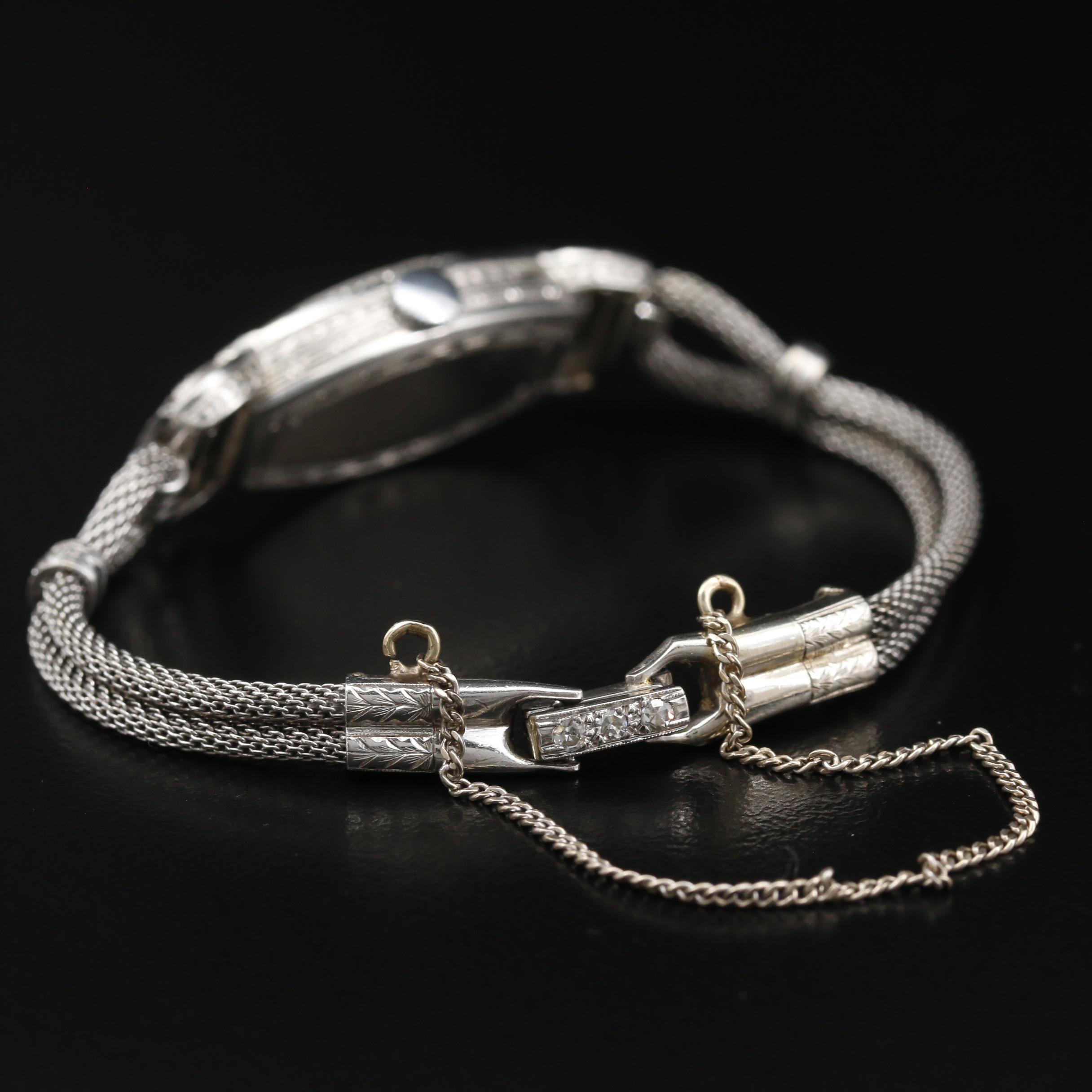 Vintage S. Kocher Platinum, Gold and Diamond Stem Wind Watch