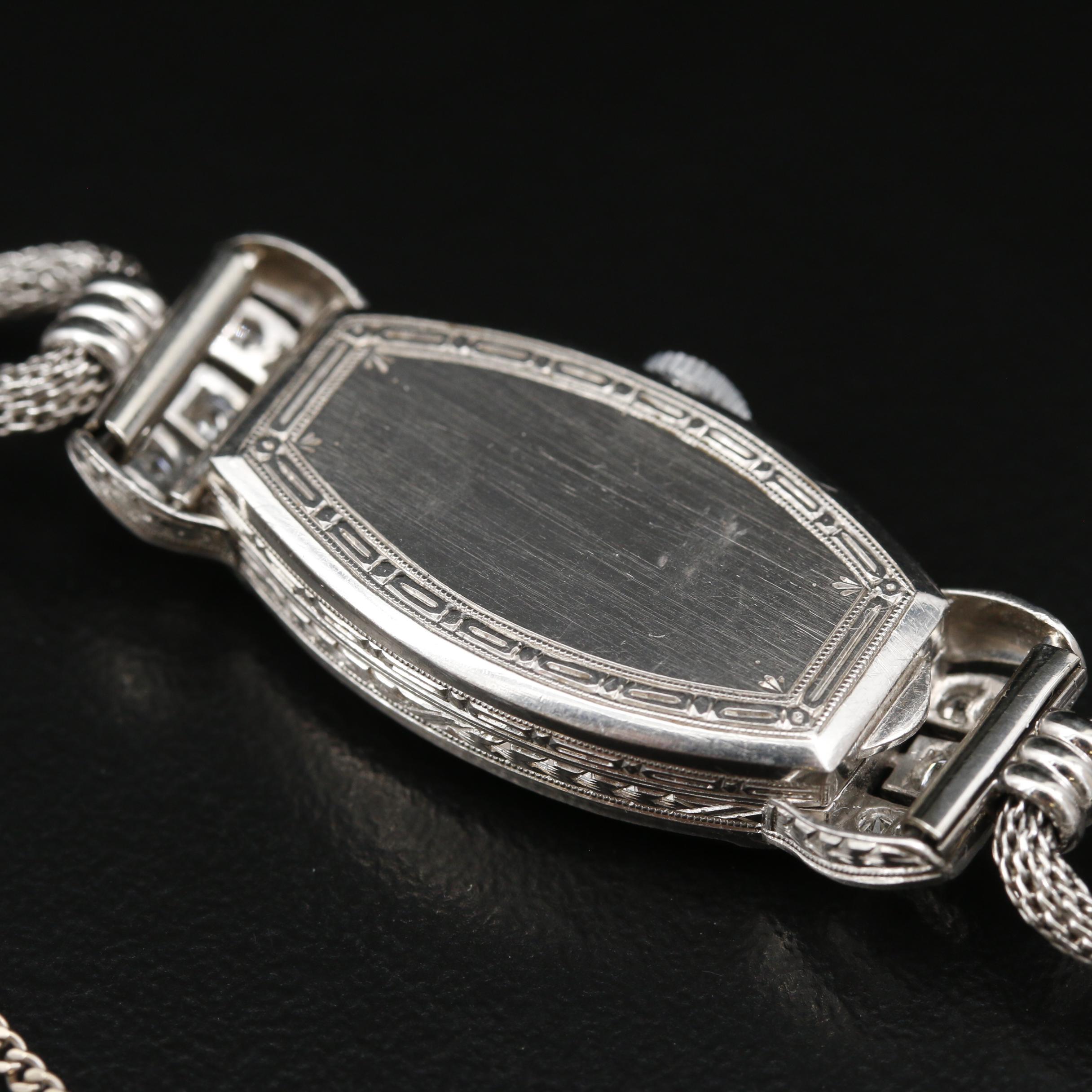 Vintage S. Kocher Platinum, Gold and Diamond Stem Wind Watch