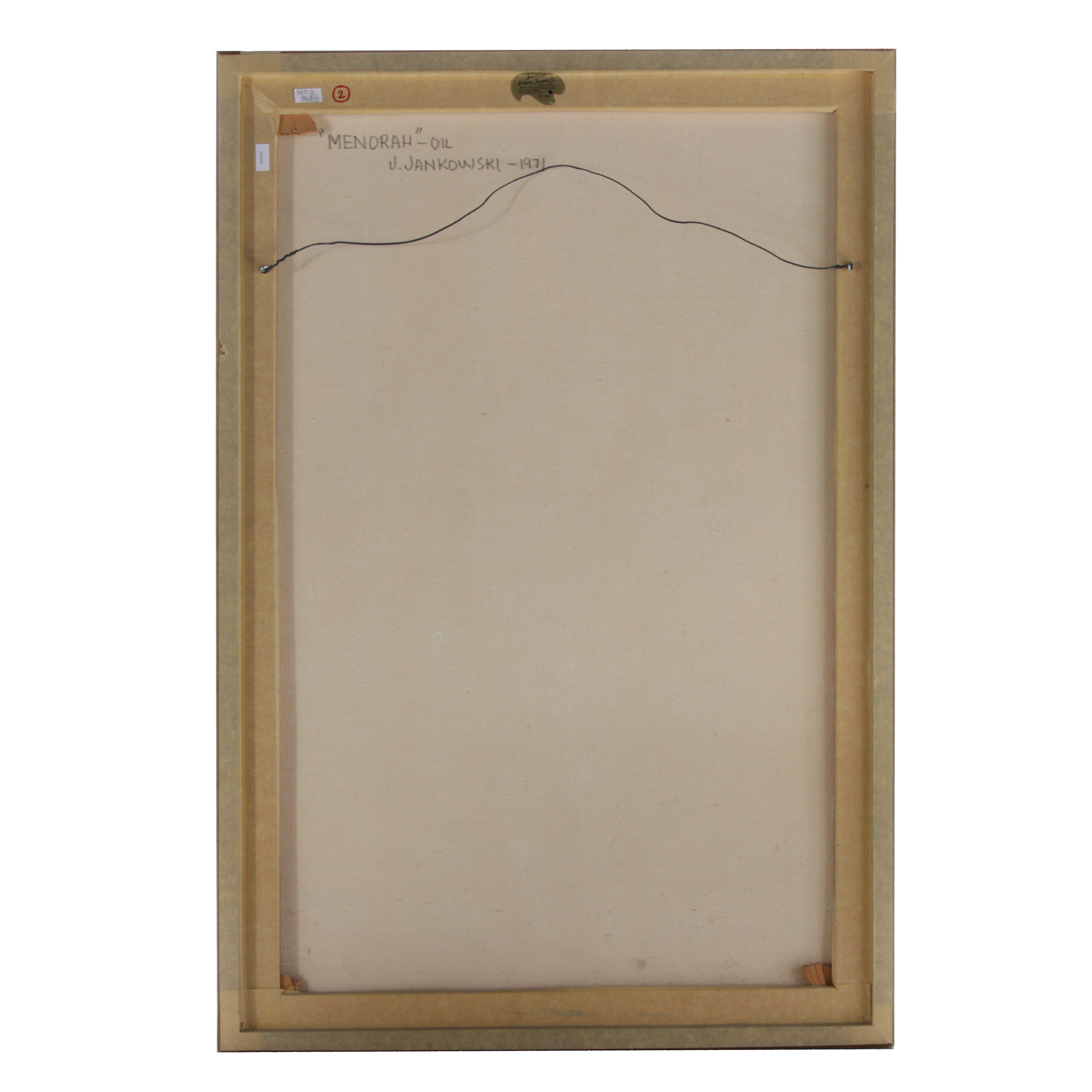 Joseph Jankowski Oil Painting "Menorah," 1971