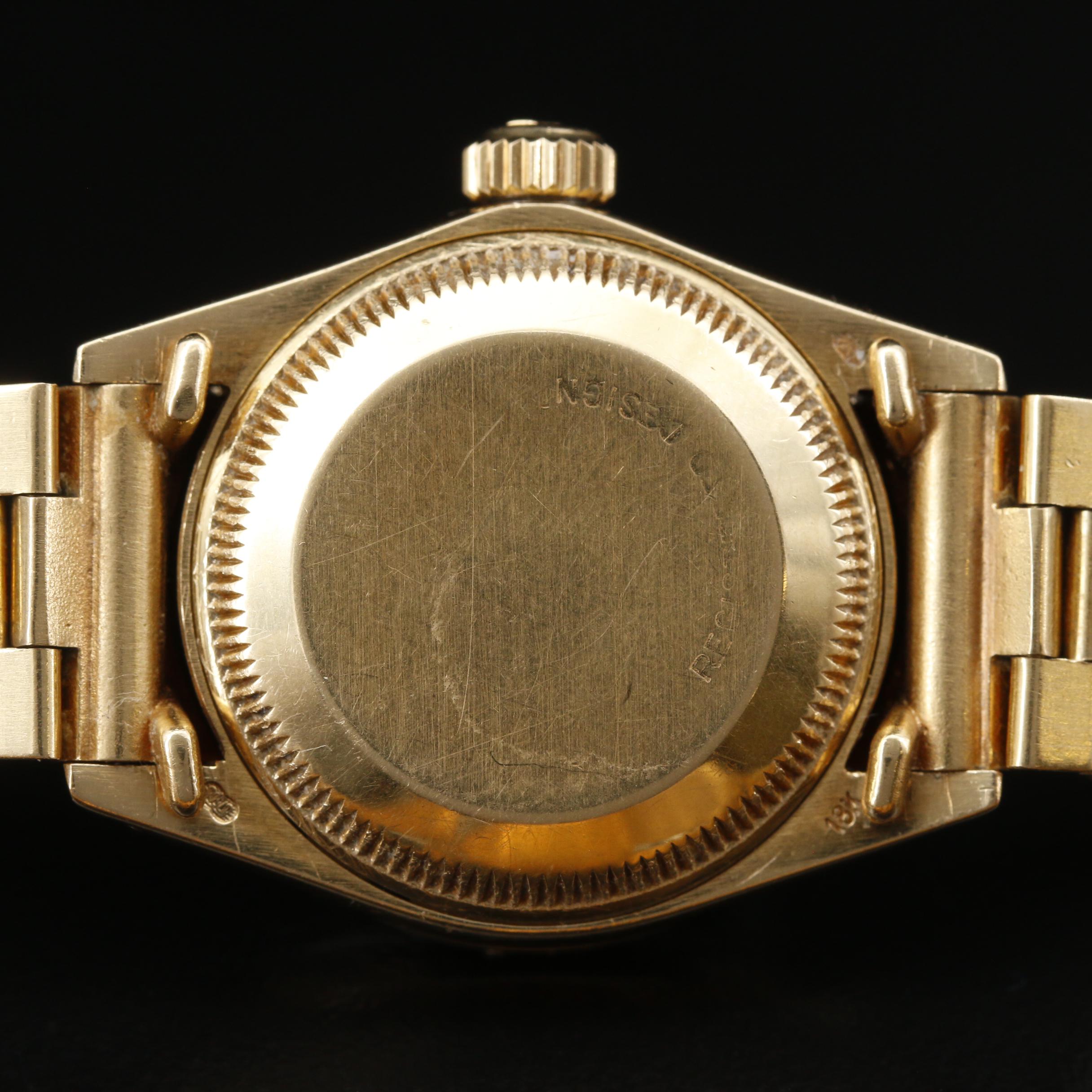 1980 Rolex Datejust President 18K Gold with Diamonds and Sapphires Watch