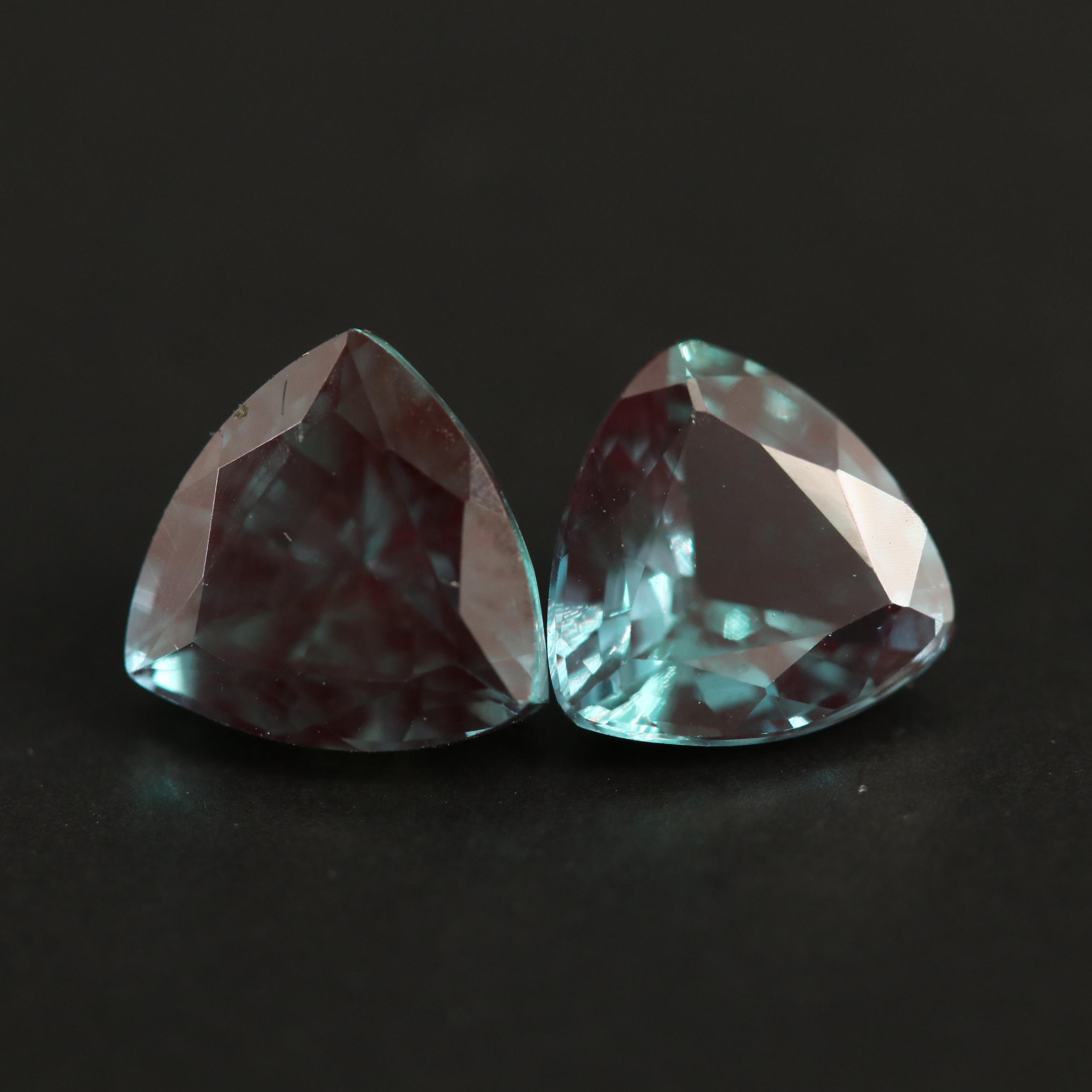 Loose Trillion Faceted Alexandrites