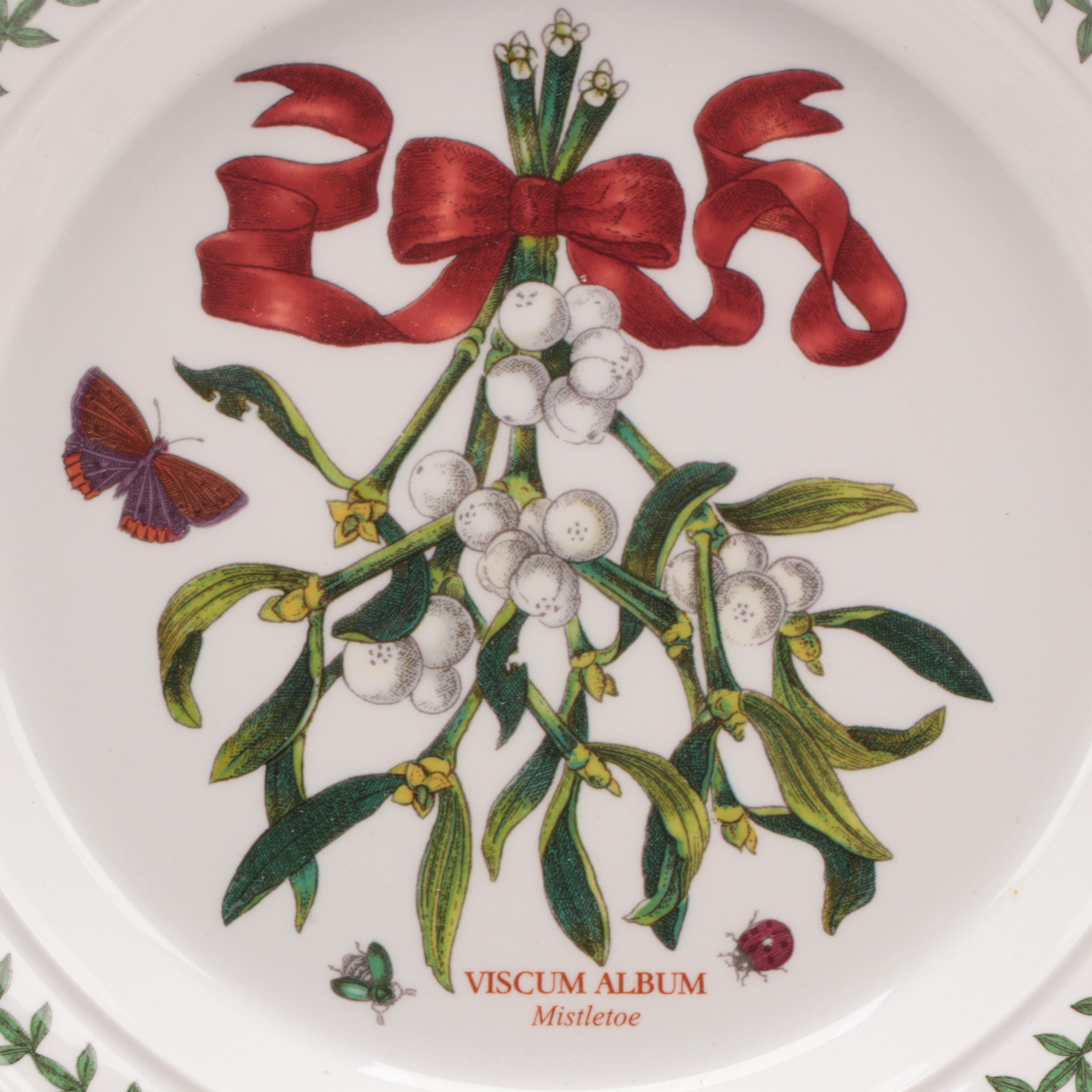 Portmeirion Holiday Motif Ceramic Dinnerware Including "The Holly and The Ivy"