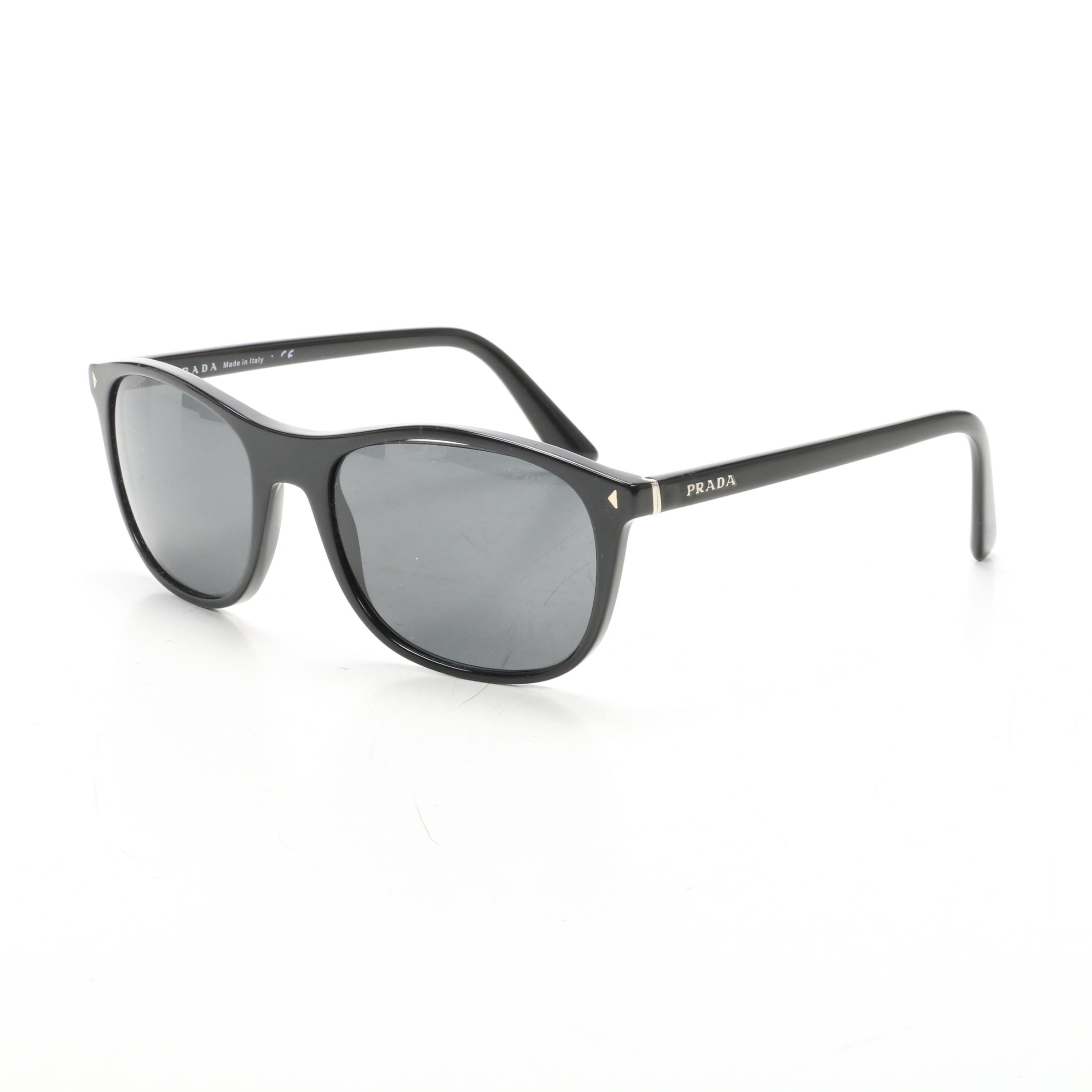 Prada SPR01R Black Sunglasses with Case
