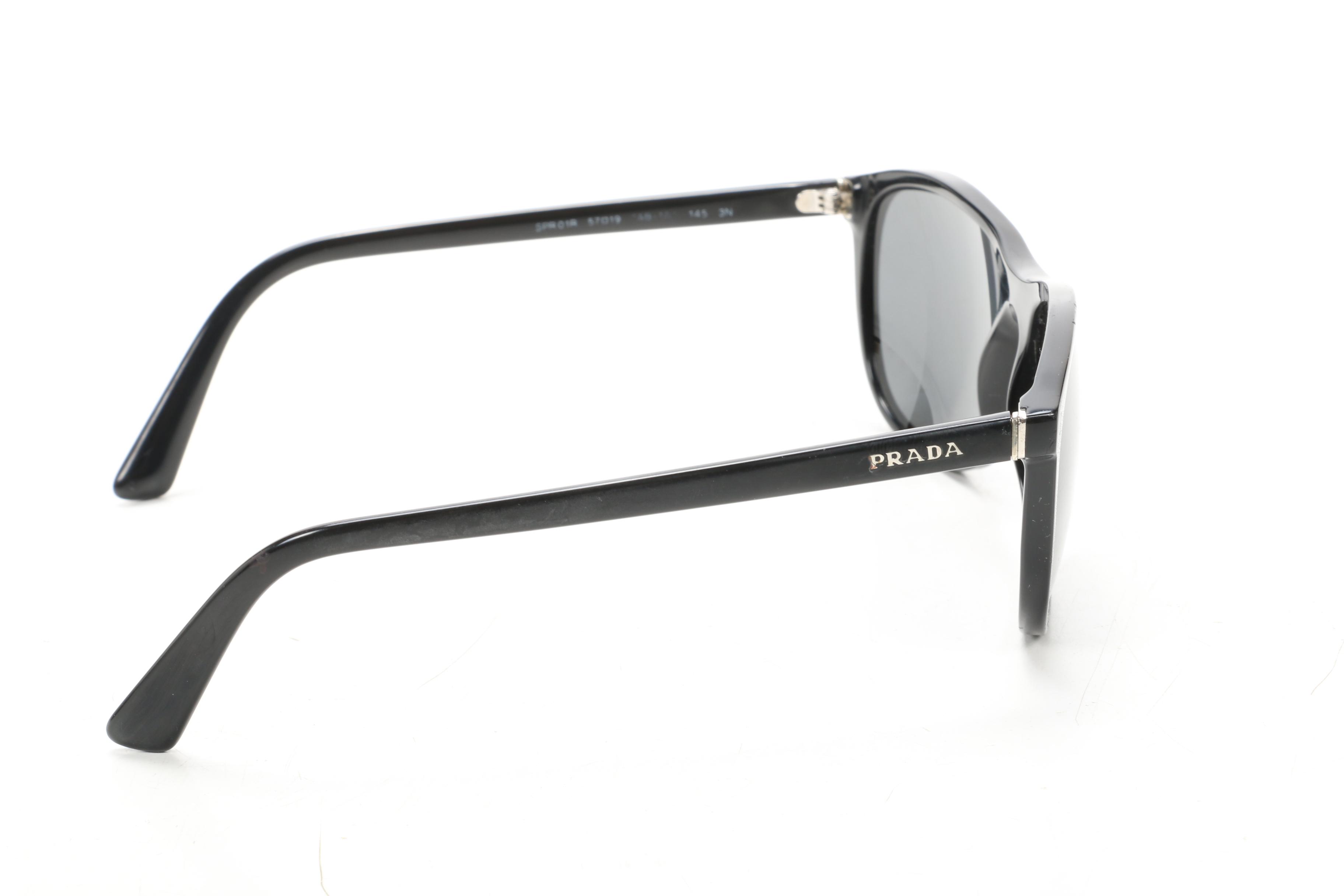 Prada SPR01R Black Sunglasses with Case