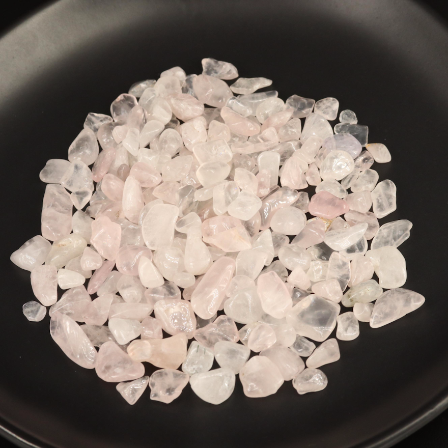 Loose 417.20 CTW Tumbled Rose Quartz Selection