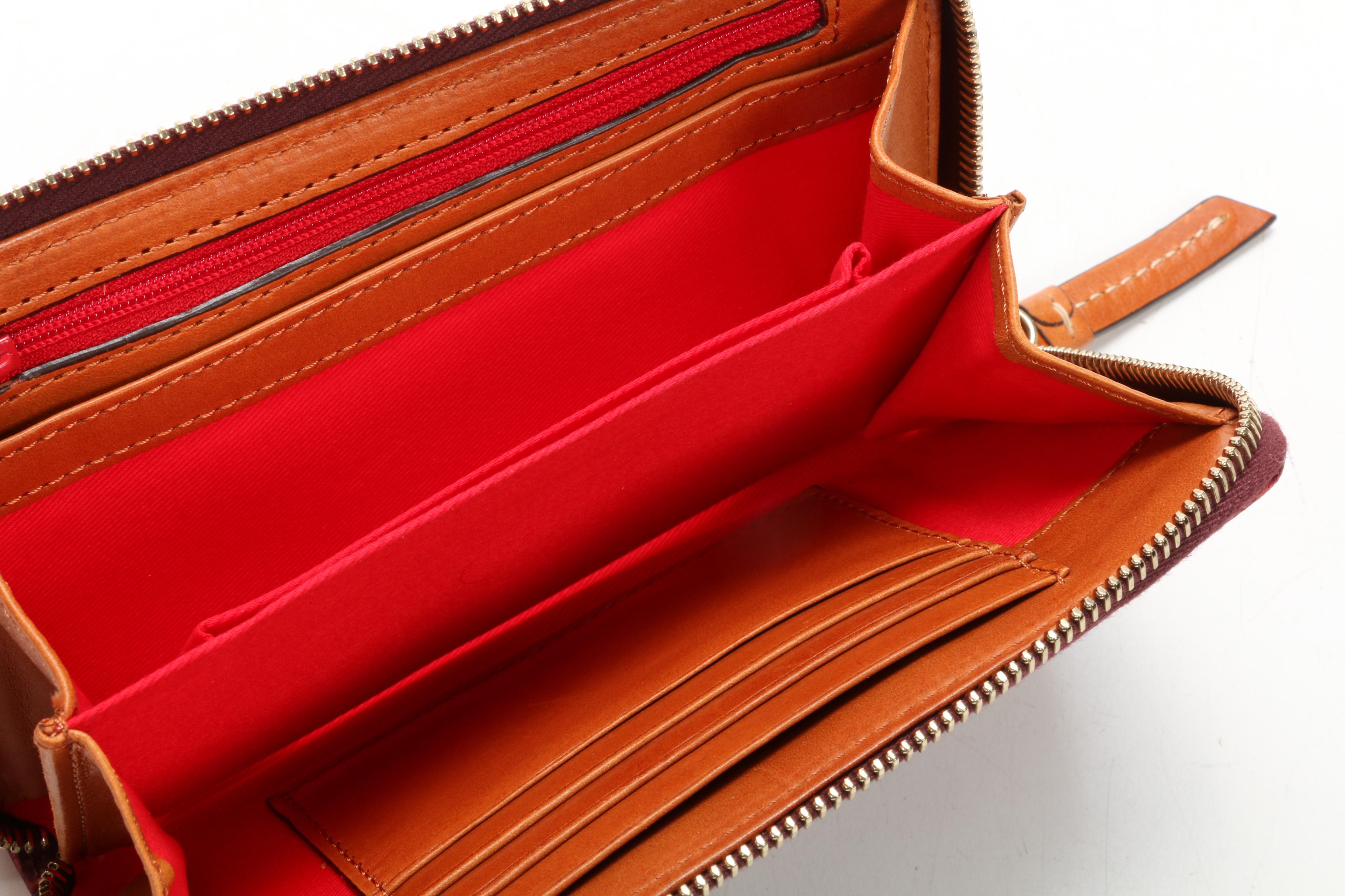 Dooney & Bourke Zip Wallet in Crocodile Embossed Leather