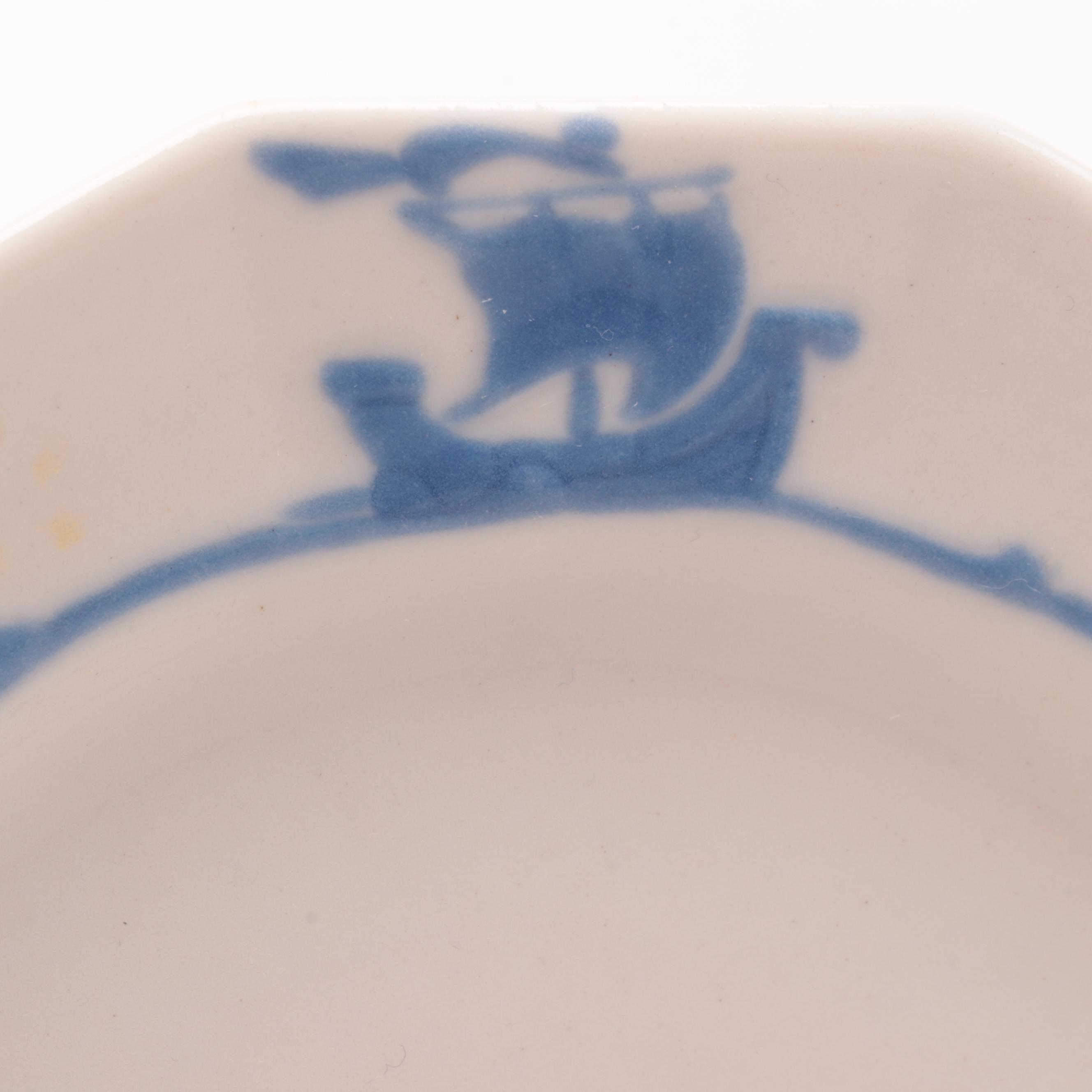 Rookwood Pottery "Blue Ship" Earthenware Dinnerware, Late 19th C.