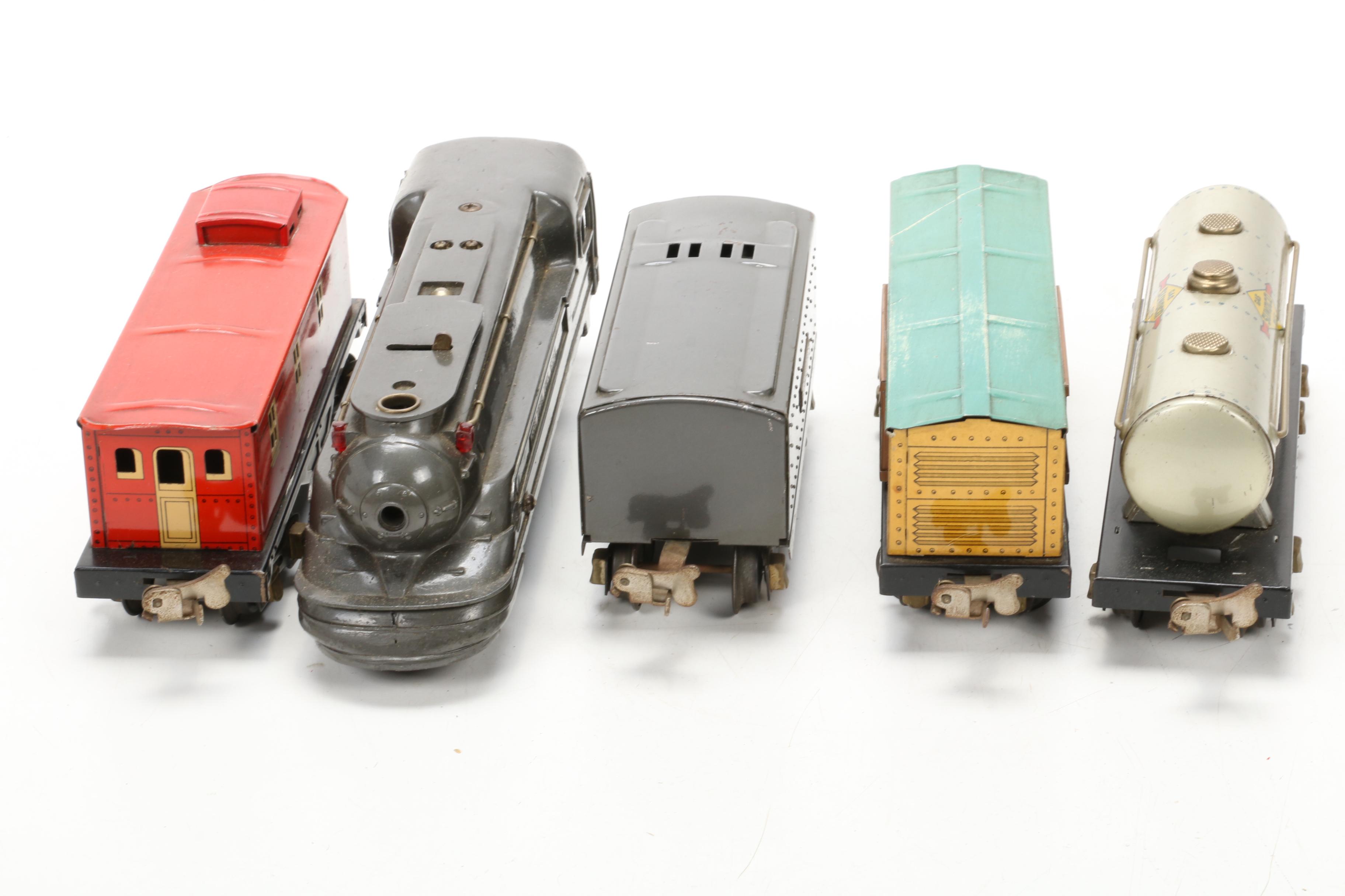 Lionel Pre War O Scale Train Set with 1668E Steam Locomotive, Mid 20th Century